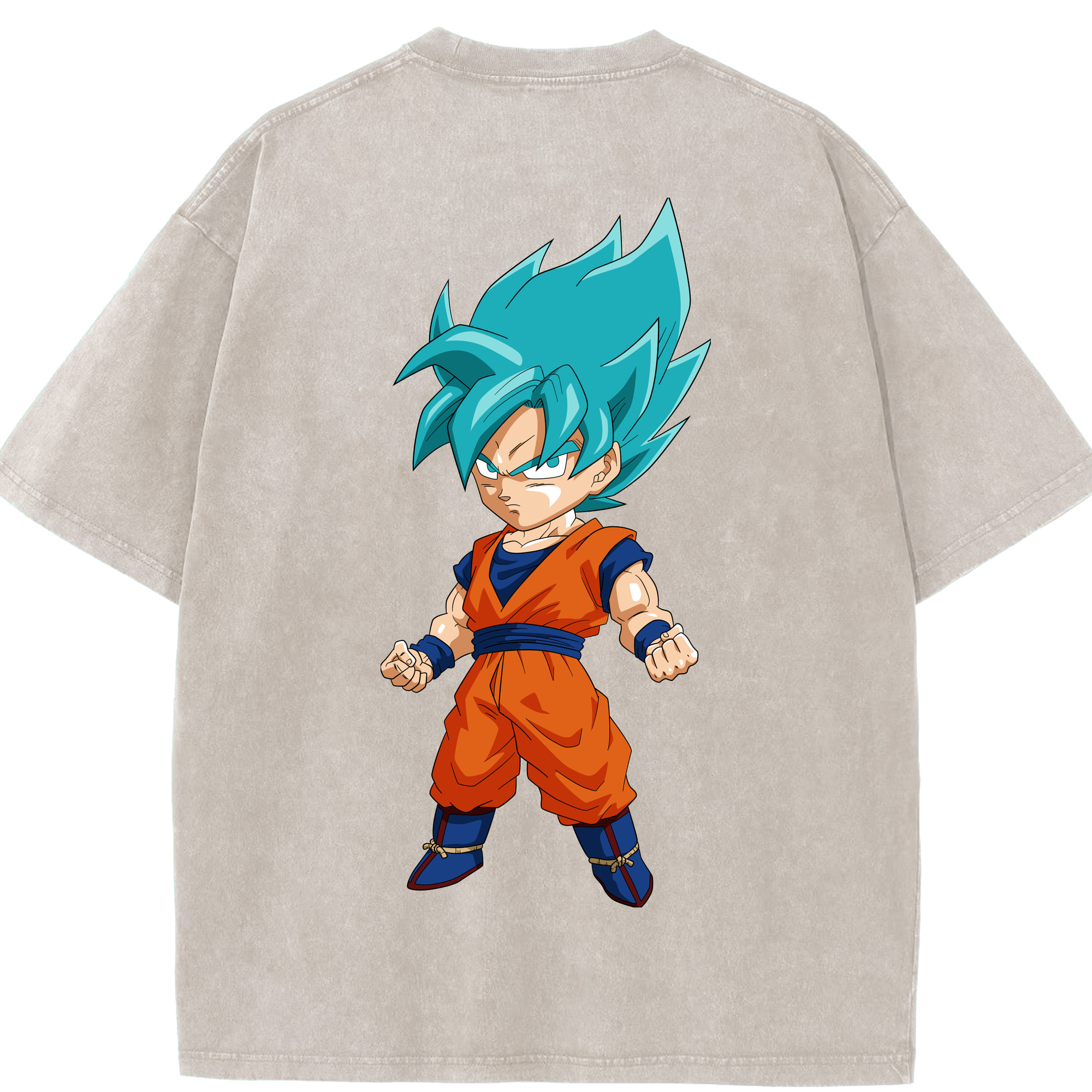 （画像用） ドラゴンボール 孫 悟飯（そんごはん）DRAGON BALL Son Gohan 綿100% ヴィンテージ風 半袖Tシャツ（背面プリント）