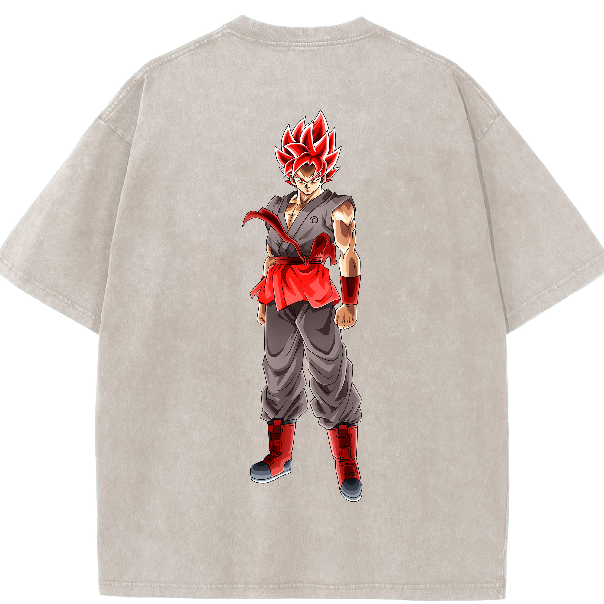 （画像用） ドラゴンボール 孫 悟飯（そんごはん）DRAGON BALL Son Gohan 綿100% ヴィンテージ風 半袖Tシャツ（背面プリント）