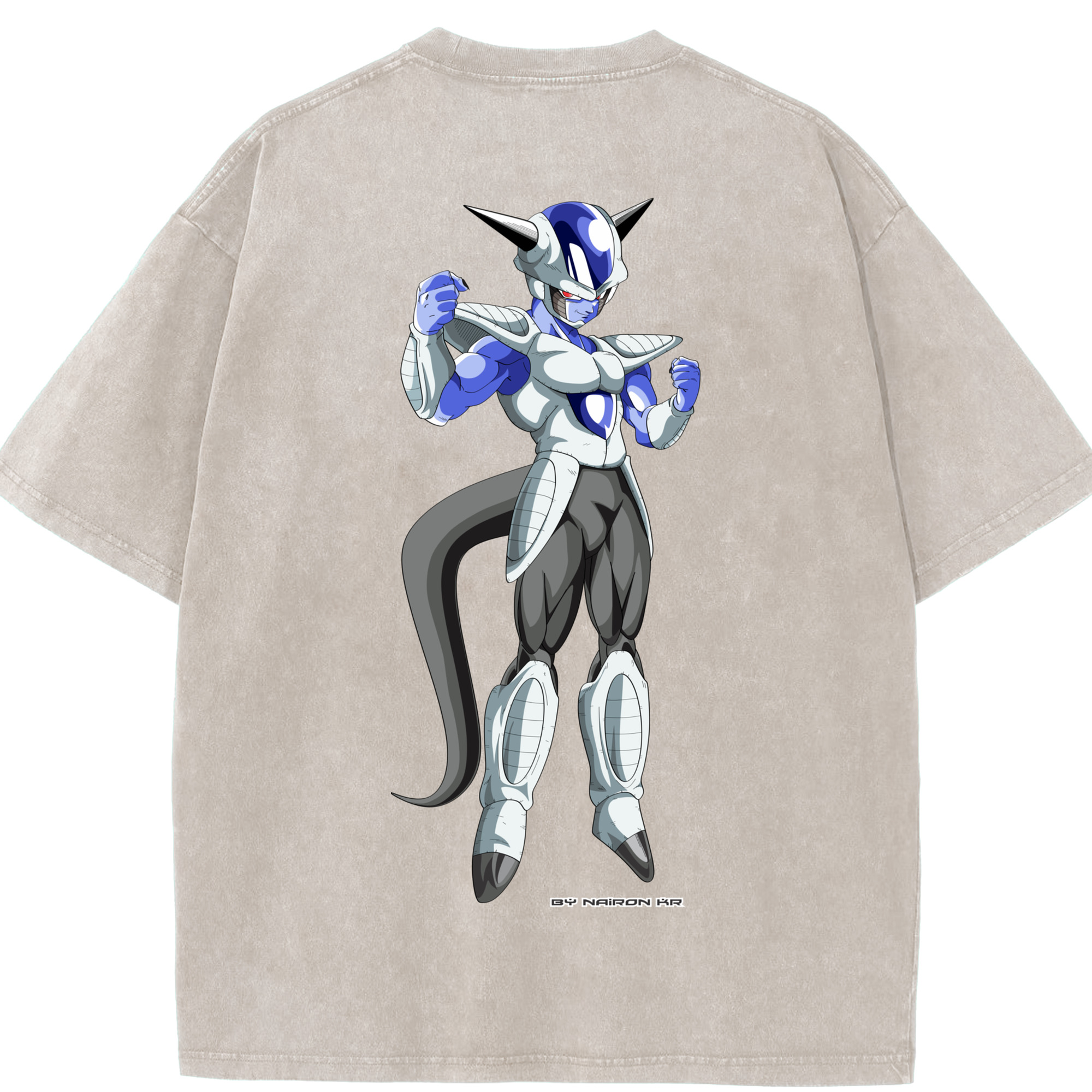 （画像用） ドラゴンボール フリーザ DRAGON BALL Frieza 綿100% ヴィンテージ風 半袖Tシャツ（背面プリント）