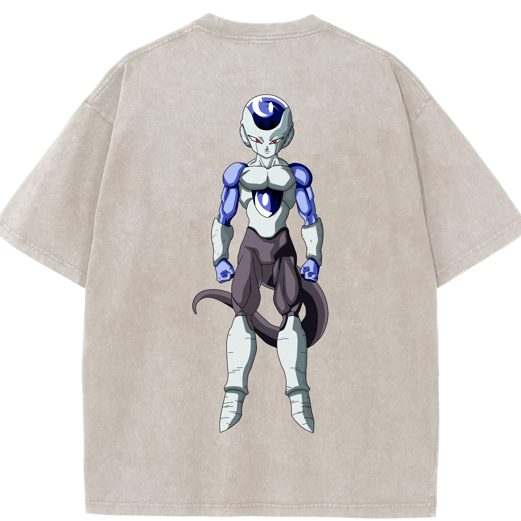 （画像用） ドラゴンボール フリーザ DRAGON BALL Frieza 綿100% ヴィンテージ風 半袖Tシャツ（背面プリント）