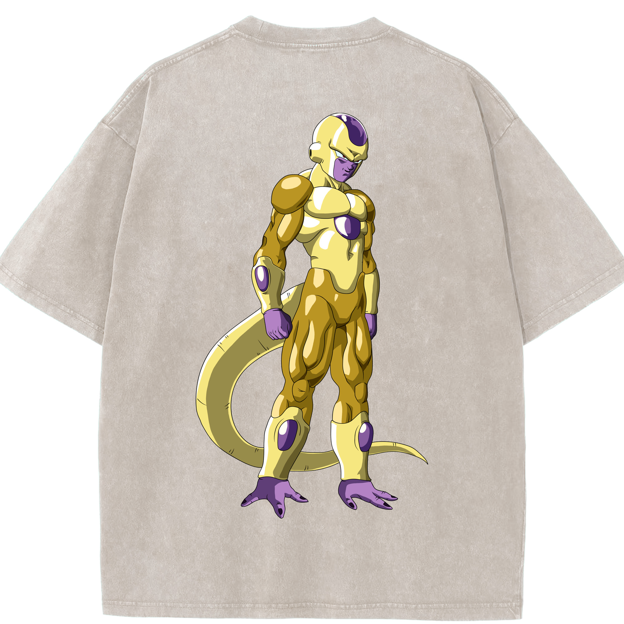 （画像用） ドラゴンボール フリーザ DRAGON BALL Frieza 綿100% ヴィンテージ風 半袖Tシャツ（背面プリント）