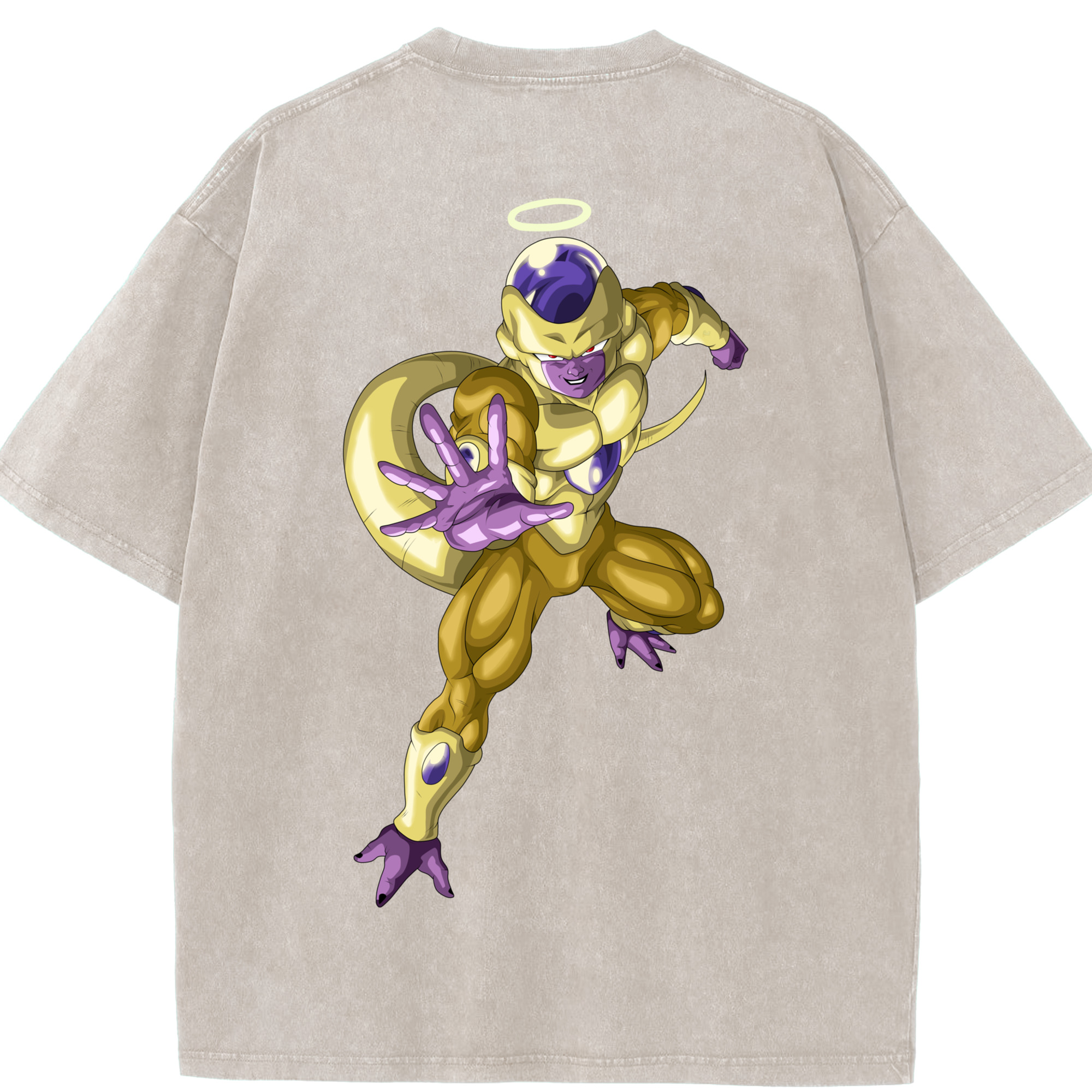 （画像用） ドラゴンボール フリーザ DRAGON BALL Frieza 綿100% ヴィンテージ風 半袖Tシャツ（背面プリント）