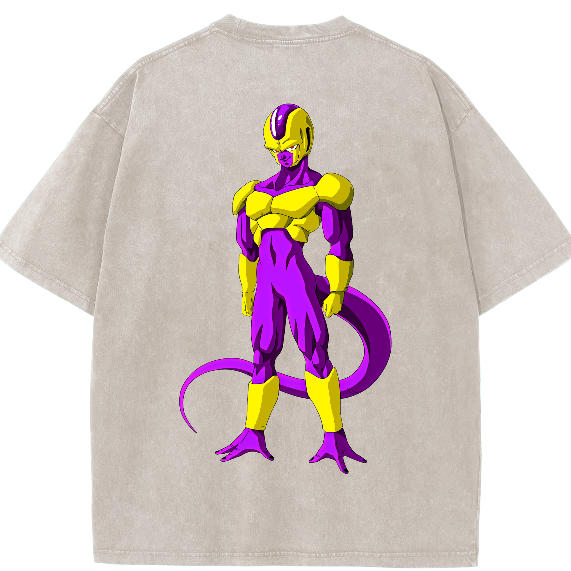 （画像用） ドラゴンボール フリーザ DRAGON BALL Frieza 綿100% ヴィンテージ風 半袖Tシャツ（背面プリント）