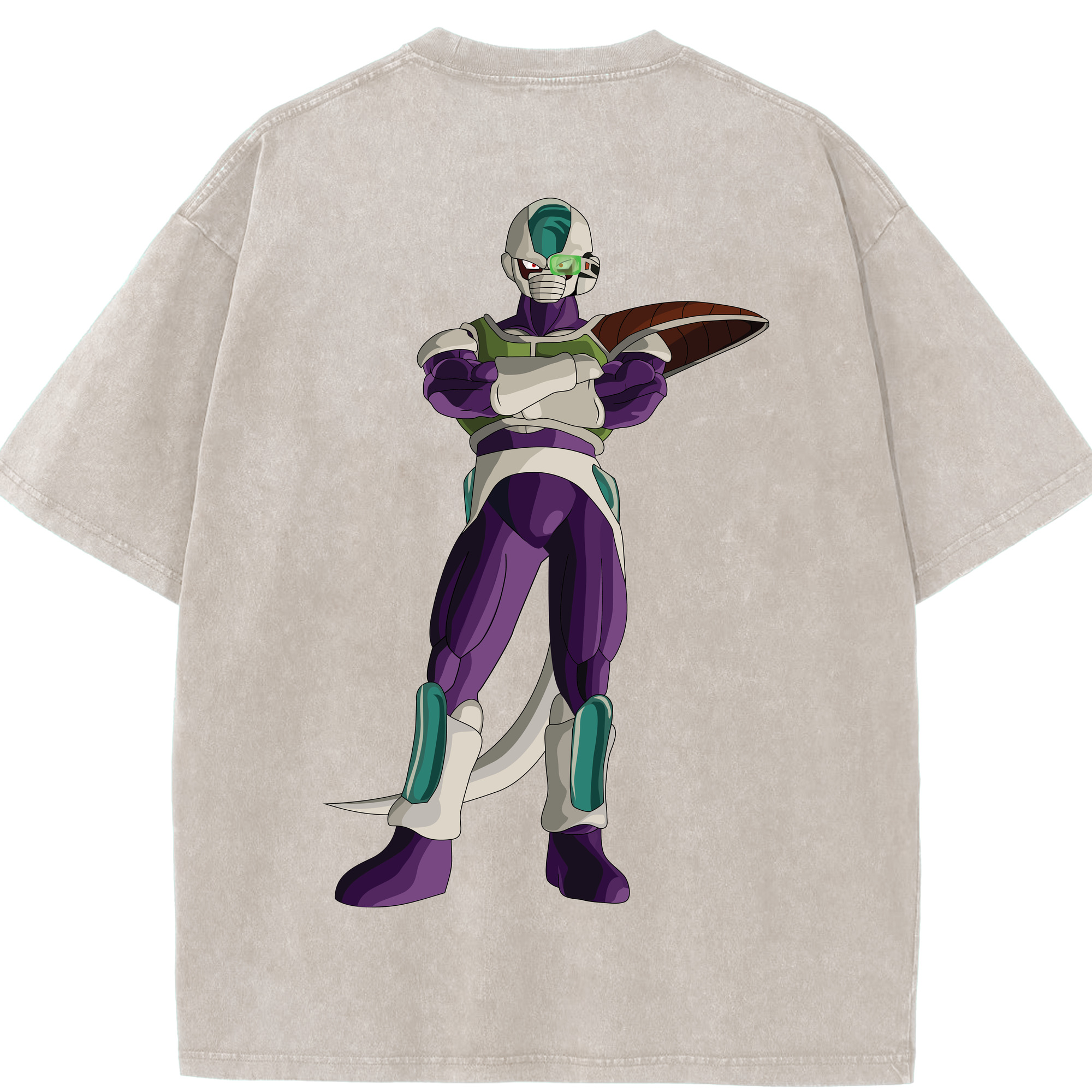 （画像用） ドラゴンボール フリーザ DRAGON BALL Frieza 綿100% ヴィンテージ風 半袖Tシャツ（背面プリント）
