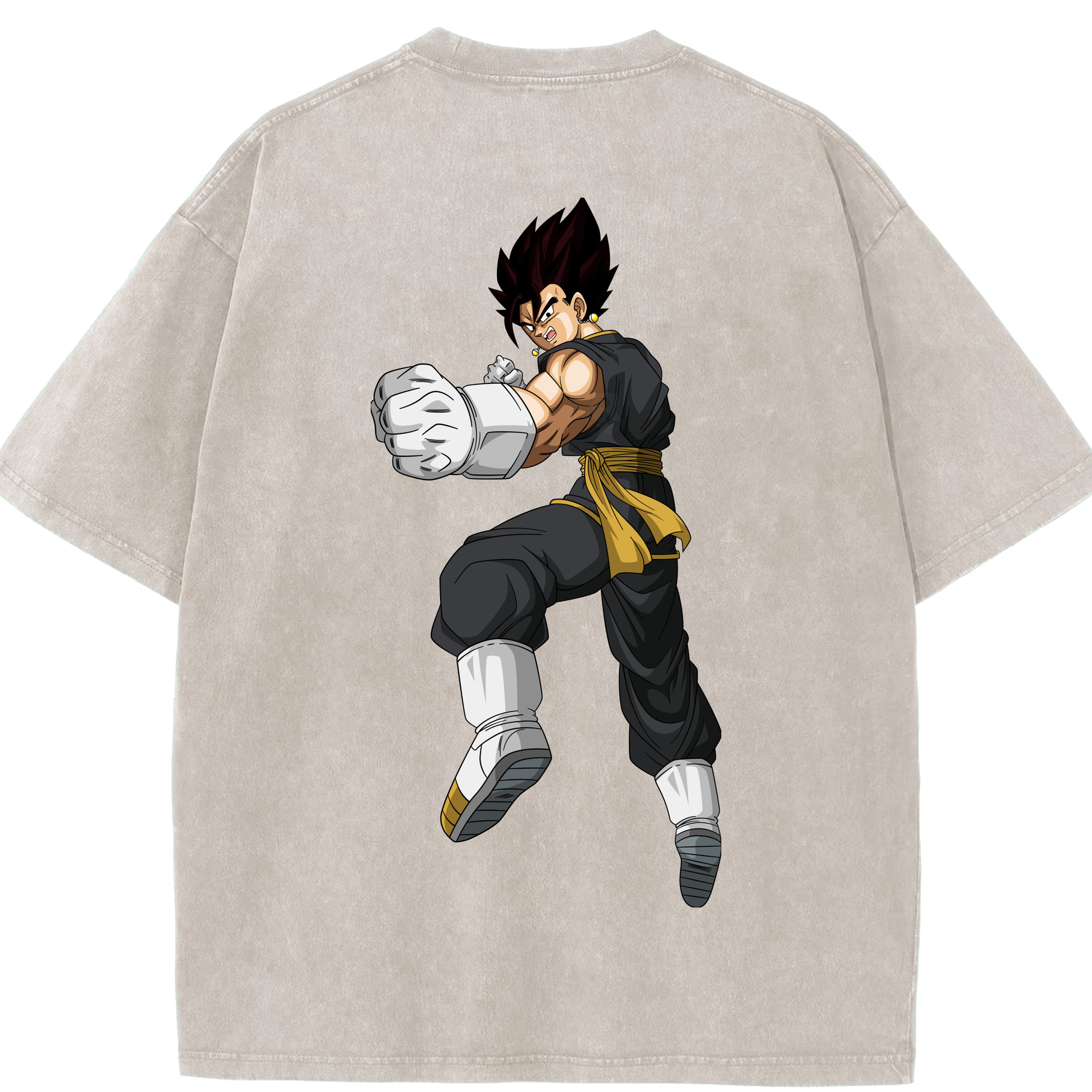 （画像用） ドラゴンボール ベジット DRAGON BALL Vegetto 綿100% ヴィンテージ風 半袖Tシャツ（背面プリント）