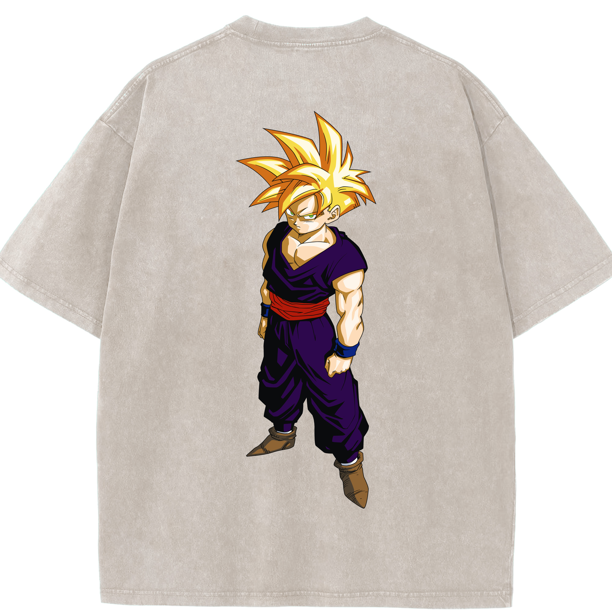（画像用） ドラゴンボール ベジット DRAGON BALL Vegetto 綿100% ヴィンテージ風 半袖Tシャツ（背面プリント）