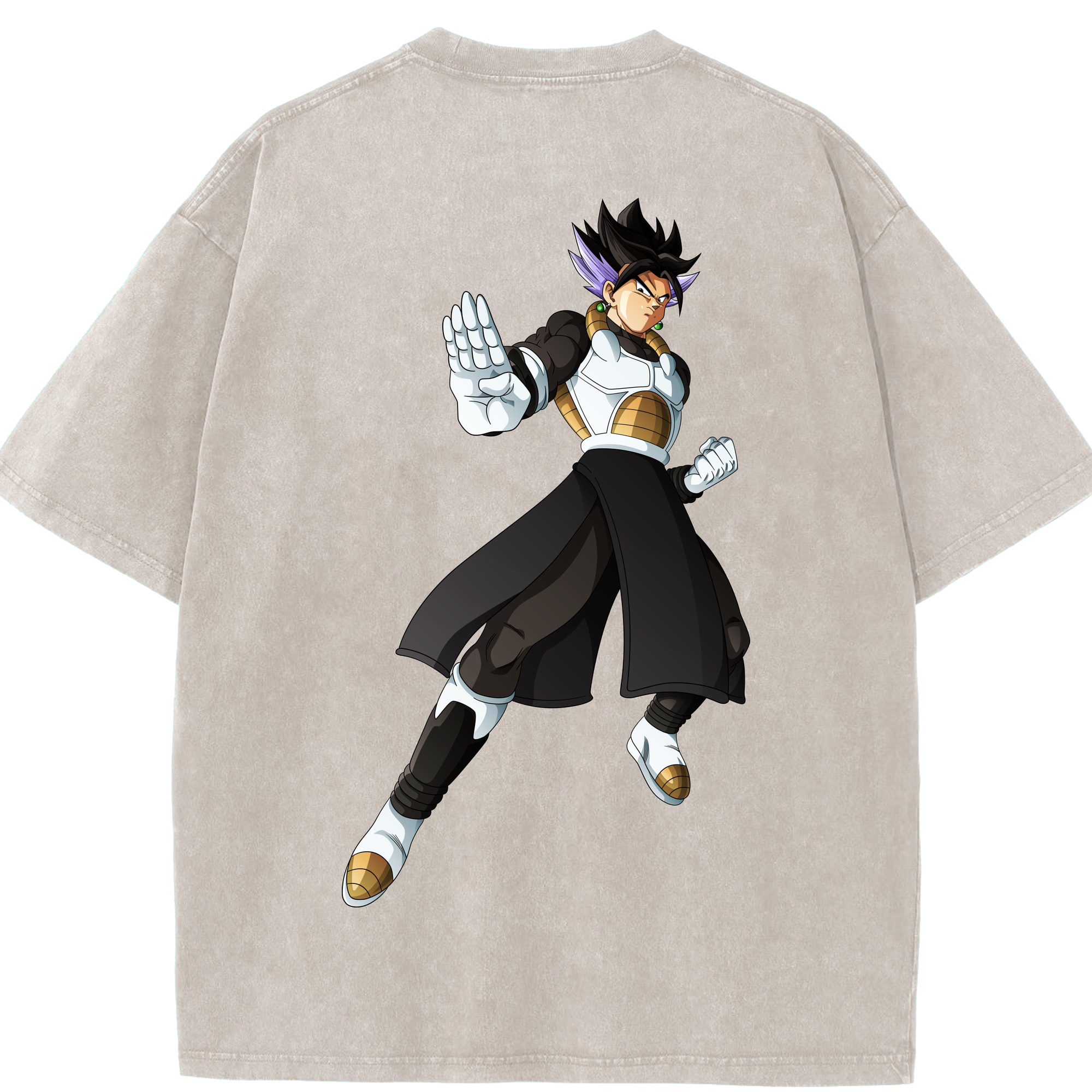 （画像用） ドラゴンボール ベジット DRAGON BALL Vegetto 綿100% ヴィンテージ風 半袖Tシャツ（背面プリント）