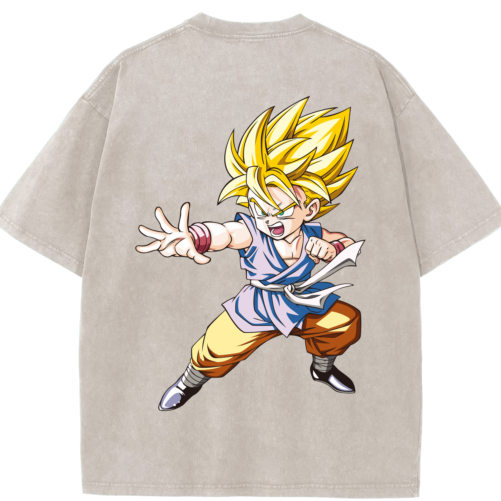 （画像用） ドラゴンボール ベジット DRAGON BALL Vegetto 綿100% ヴィンテージ風 半袖Tシャツ（背面プリント）