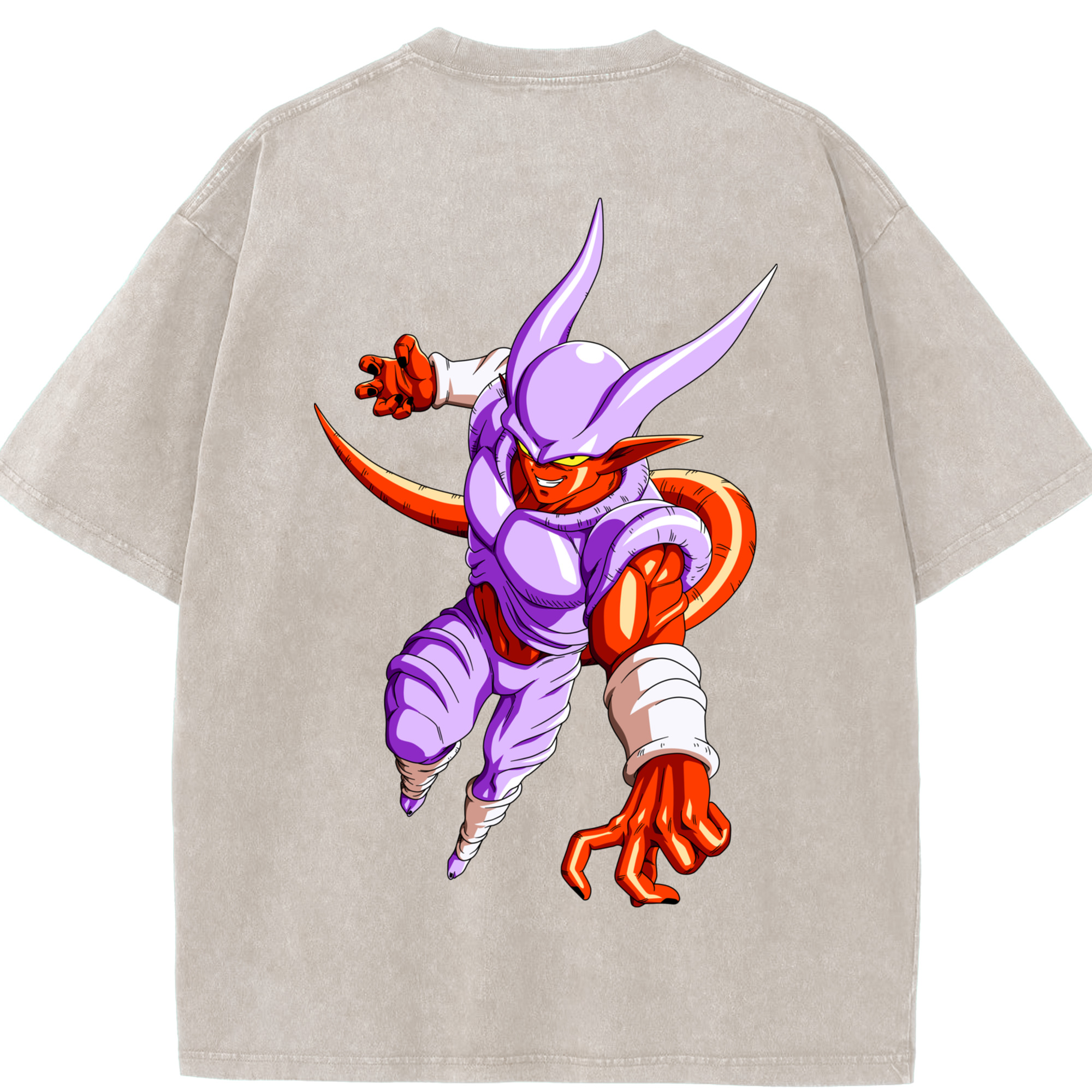 （画像用） ドラゴンボール ジャネンバ DRAGON BALL Janemba 綿100% ヴィンテージ風 半袖Tシャツ（背面プリント）