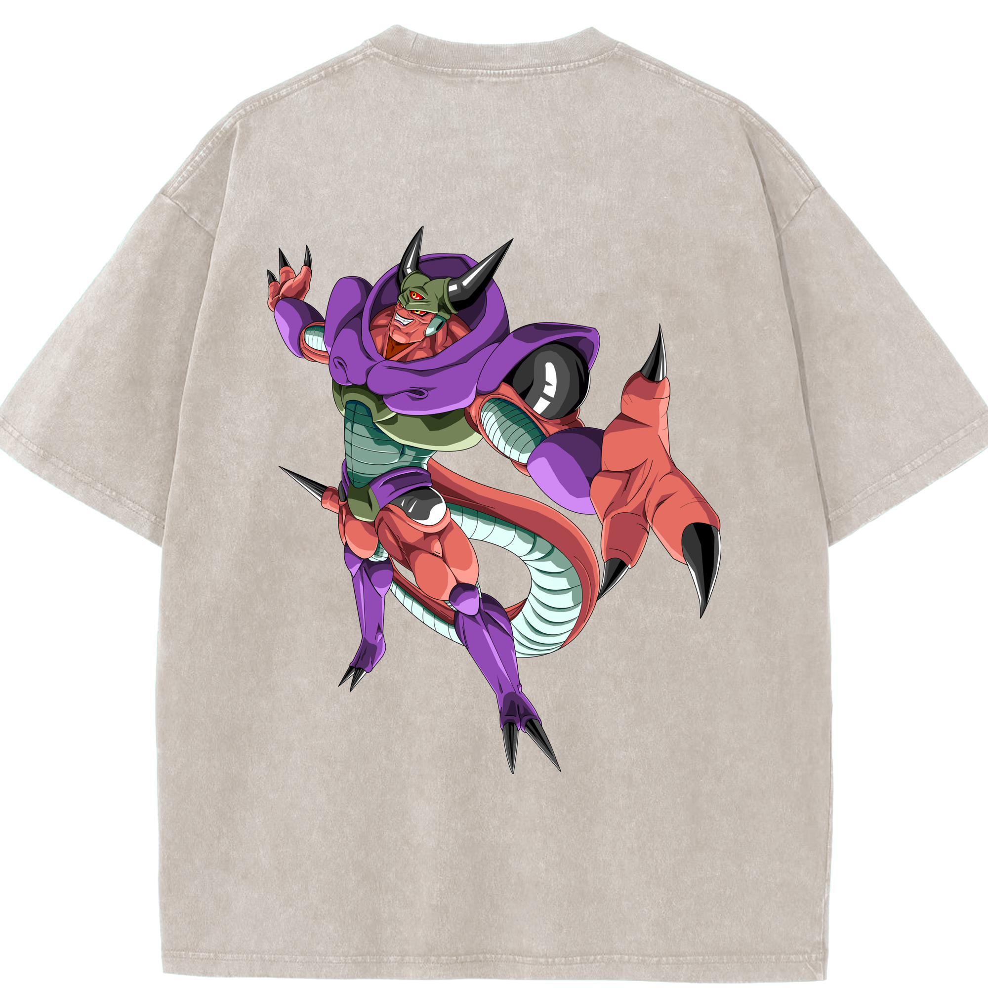 （画像用） ドラゴンボール ジャネンバ DRAGON BALL Janemba 綿100% ヴィンテージ風 半袖Tシャツ（背面プリント）