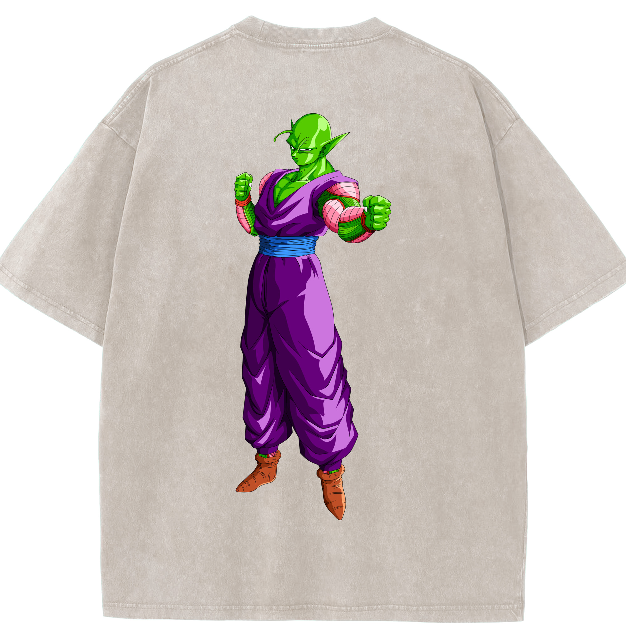 （画像用） ドラゴンボール ピッコロ DRAGON BALL Piccolo 綿100% ヴィンテージ風 半袖Tシャツ（背面プリント）