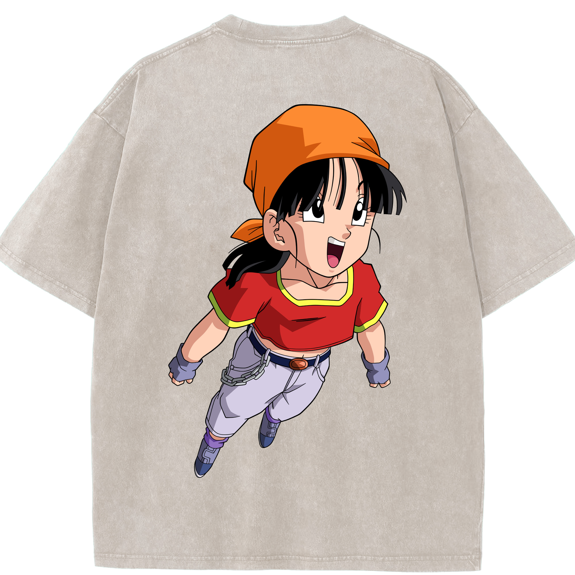 （画像用） ドラゴンボール パン DRAGON BALL Pan 綿100% ヴィンテージ風 半袖Tシャツ（背面プリント）