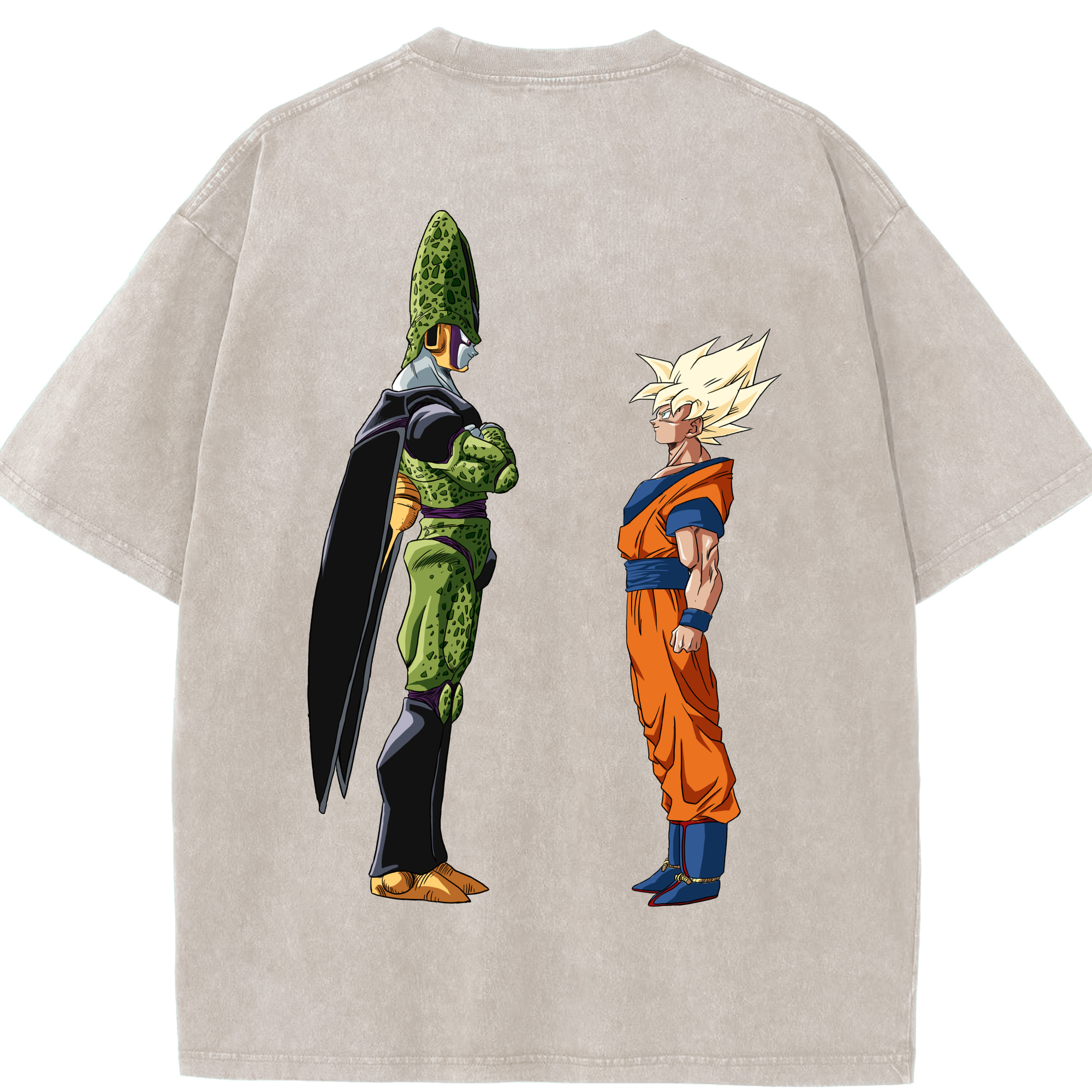 （画像用） ドラゴンボール DRAGON BALL 綿100% ヴィンテージ風 半袖Tシャツ（背面プリント）