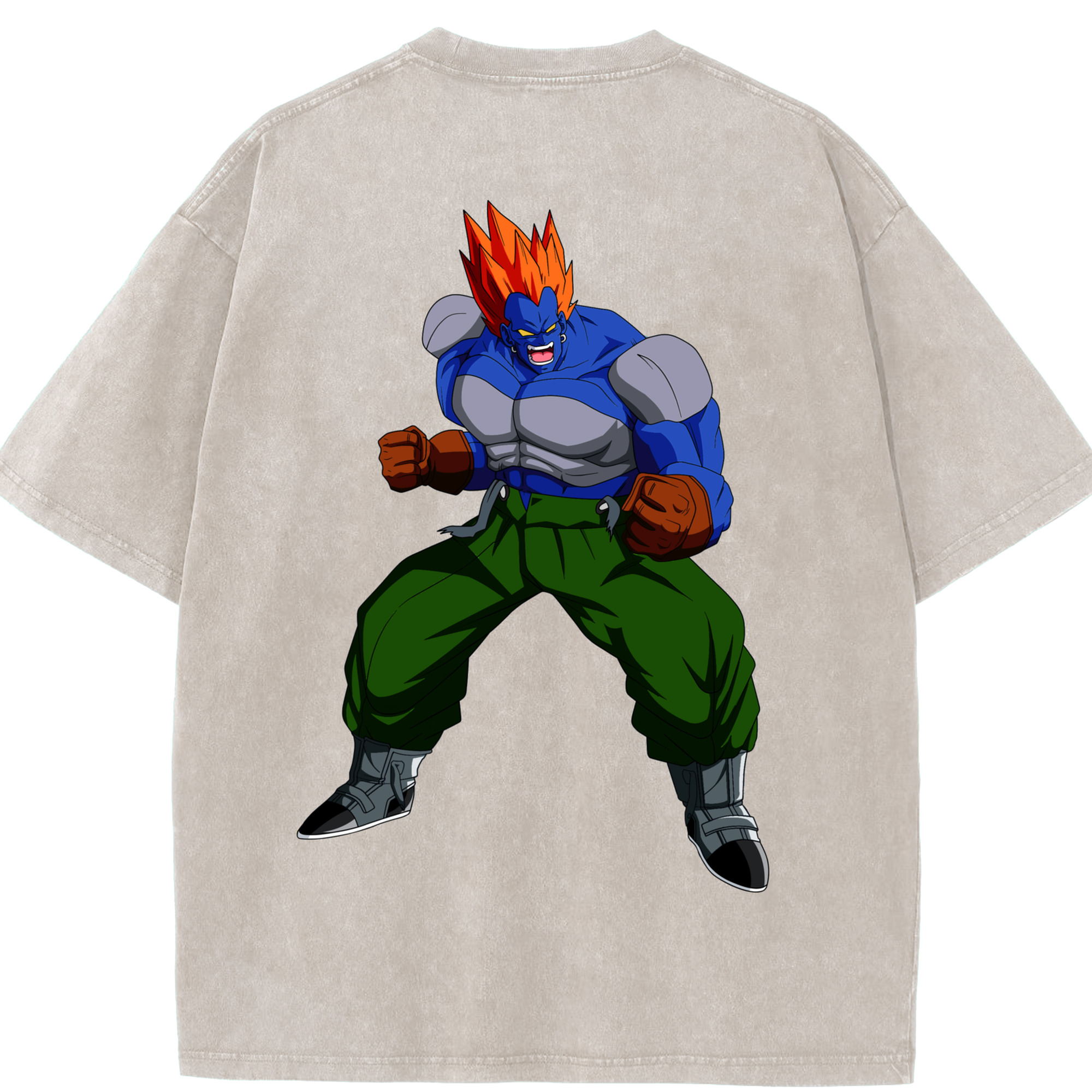 （画像用） ドラゴンボール DRAGON BALL 綿100% ヴィンテージ風 半袖Tシャツ（背面プリント）