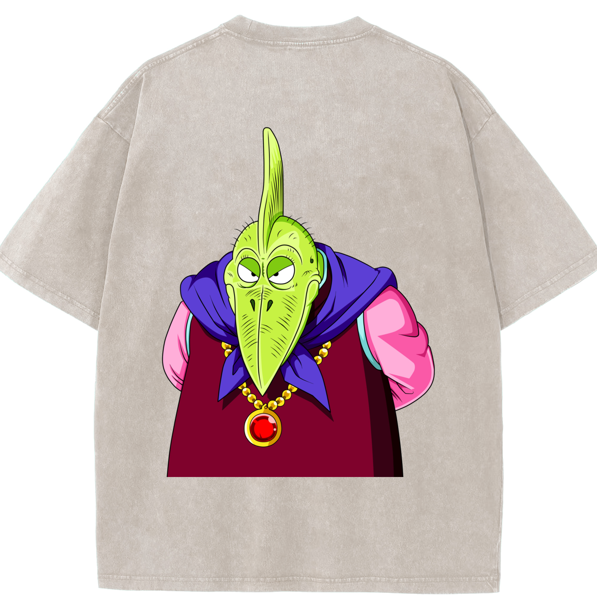 （画像用） ドラゴンボール DRAGON BALL 綿100% ヴィンテージ風 半袖Tシャツ（背面プリント）