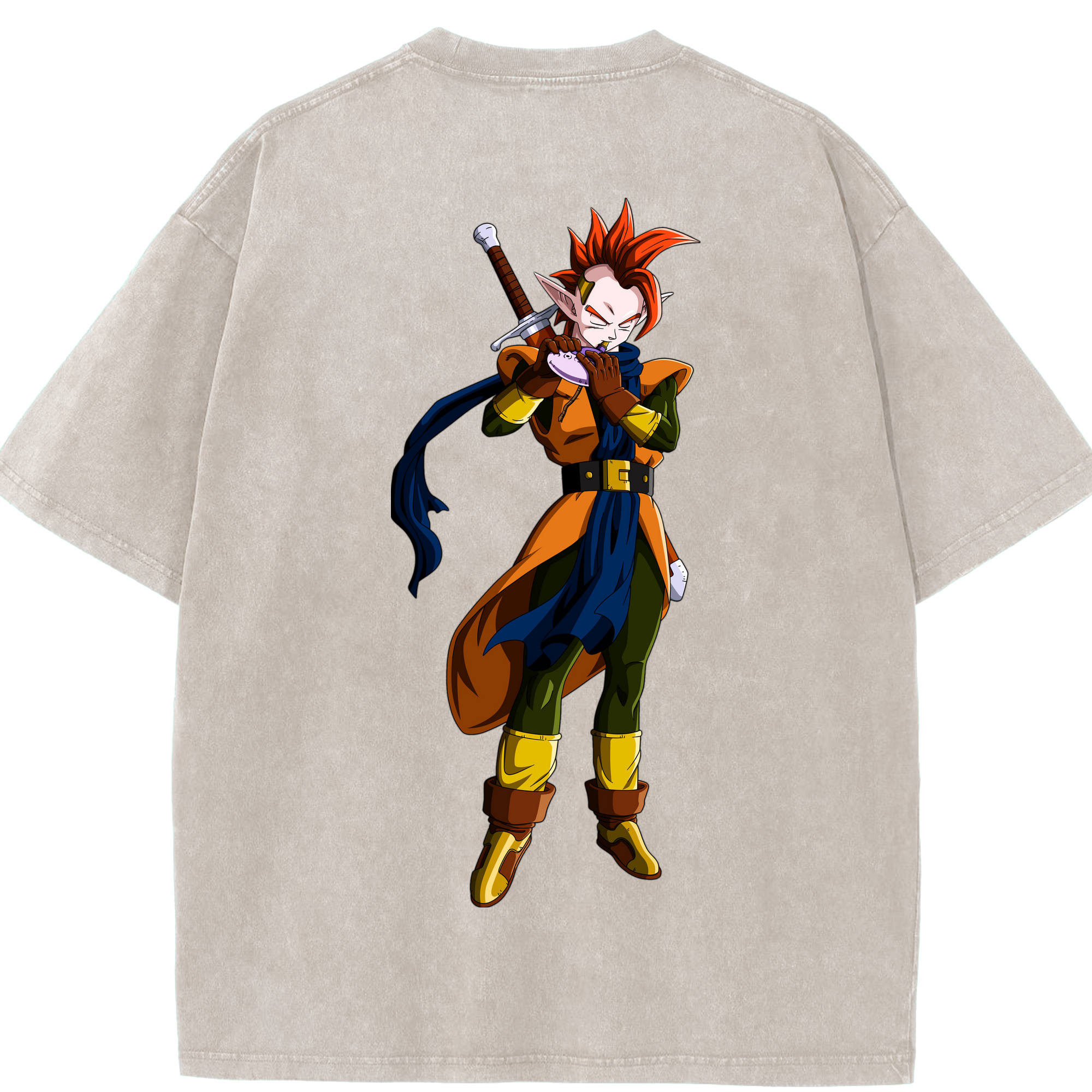 （画像用） ドラゴンボール DRAGON BALL 綿100% ヴィンテージ風 半袖Tシャツ（背面プリント）