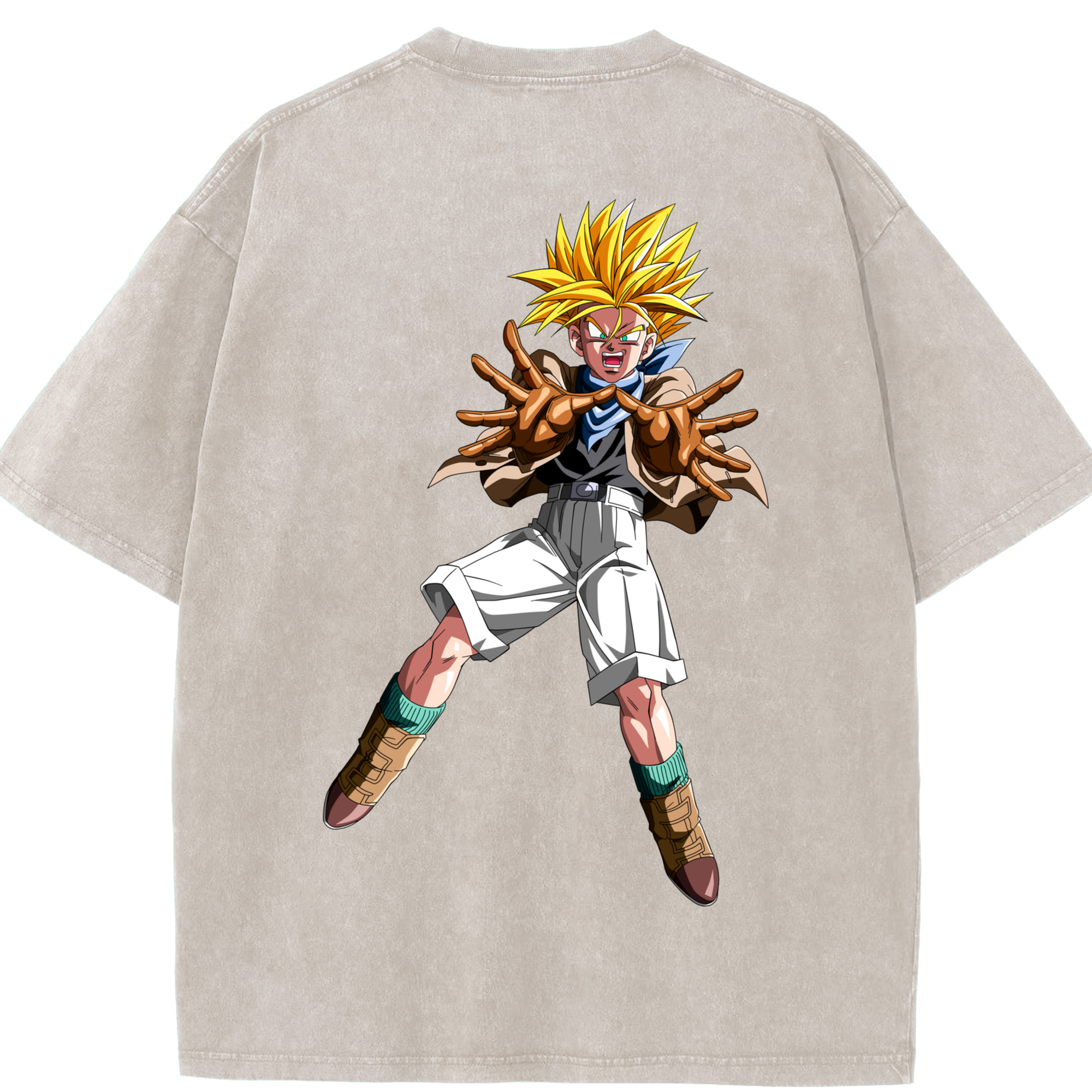 （画像用） ドラゴンボール DRAGON BALL 綿100% ヴィンテージ風 半袖Tシャツ（背面プリント）