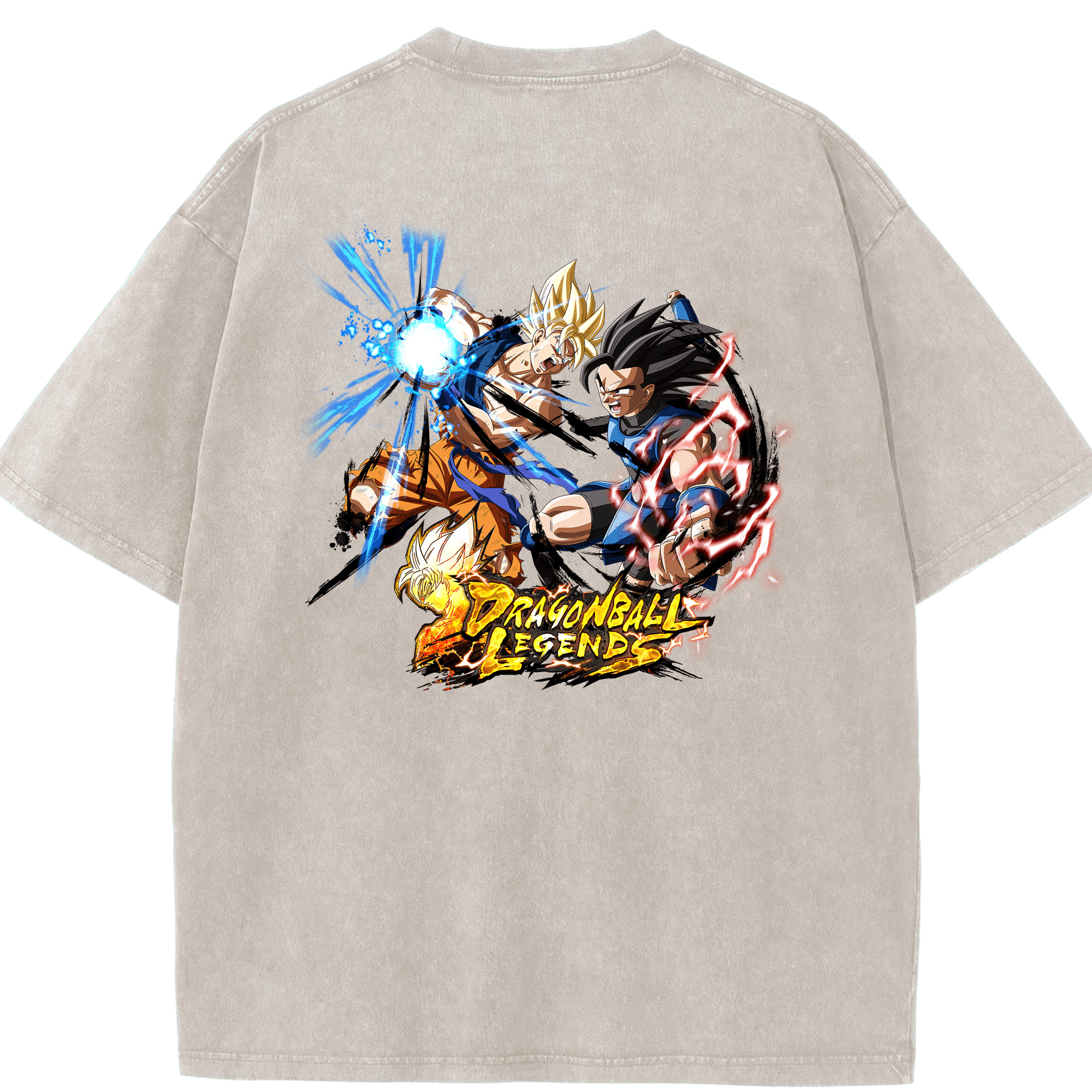 （画像用） ドラゴンボール DRAGON BALL 綿100% ヴィンテージ風 半袖Tシャツ（背面プリント）