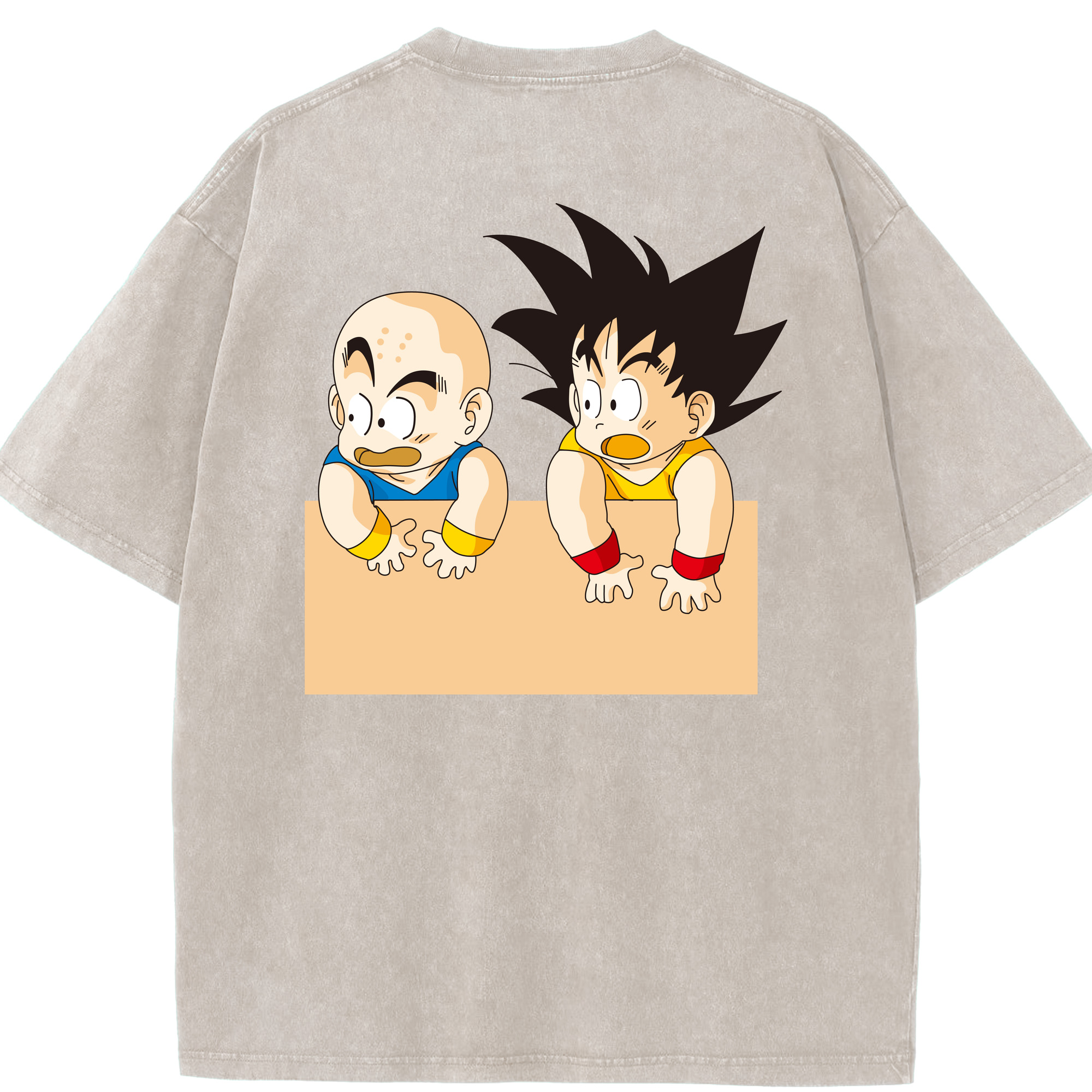 （画像用） ドラゴンボール 孫悟空（そん ごくう）Son Goku カカロット DRAGON BALL Kakarotto 綿100% ヴィンテージ風 半袖Tシャツ（背面プリント）