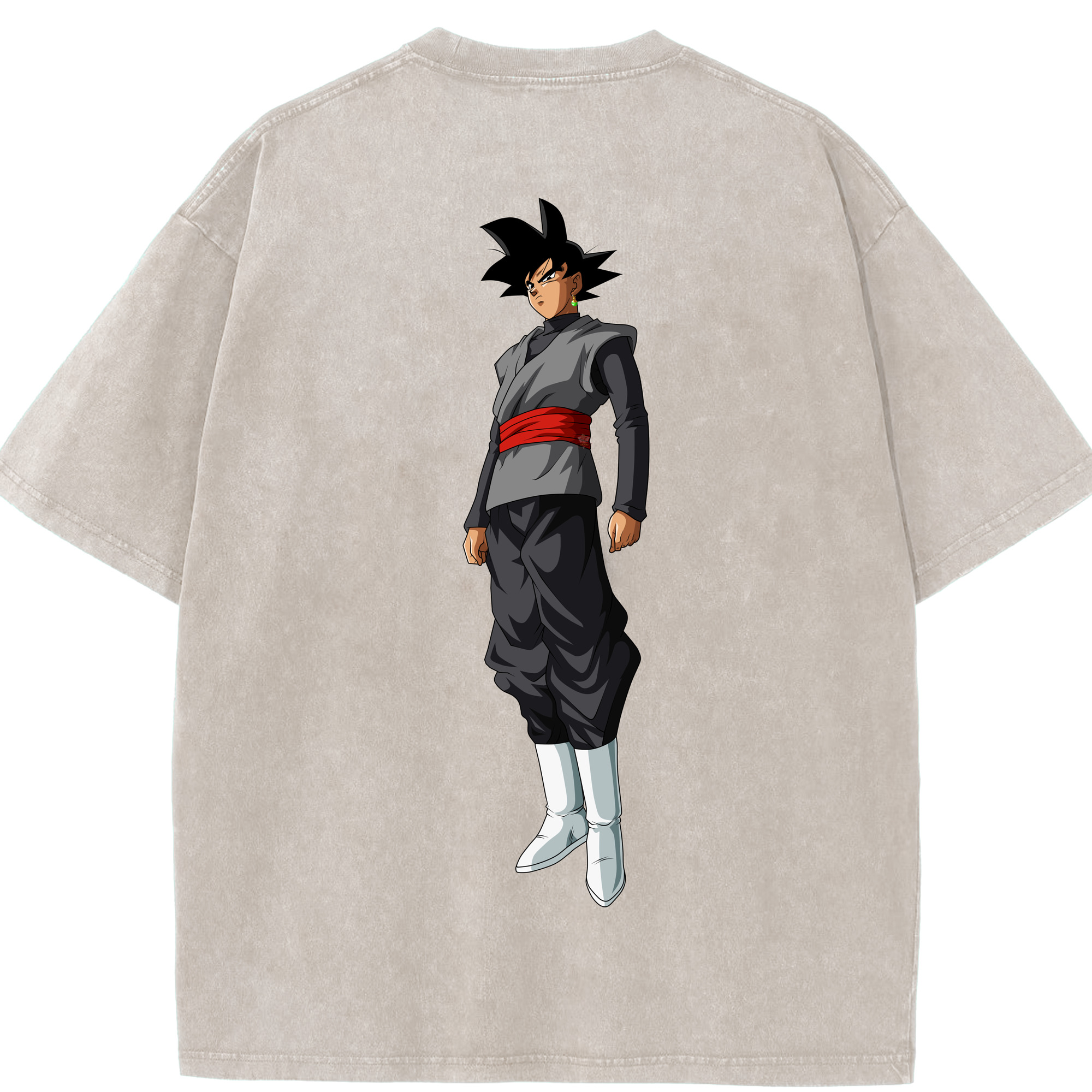 （画像用） ドラゴンボール ベジータ四世（Bejīta Yonsei）DRAGON BALL Vegeta IV 綿100% ヴィンテージ風 半袖Tシャツ（背面プリント）
