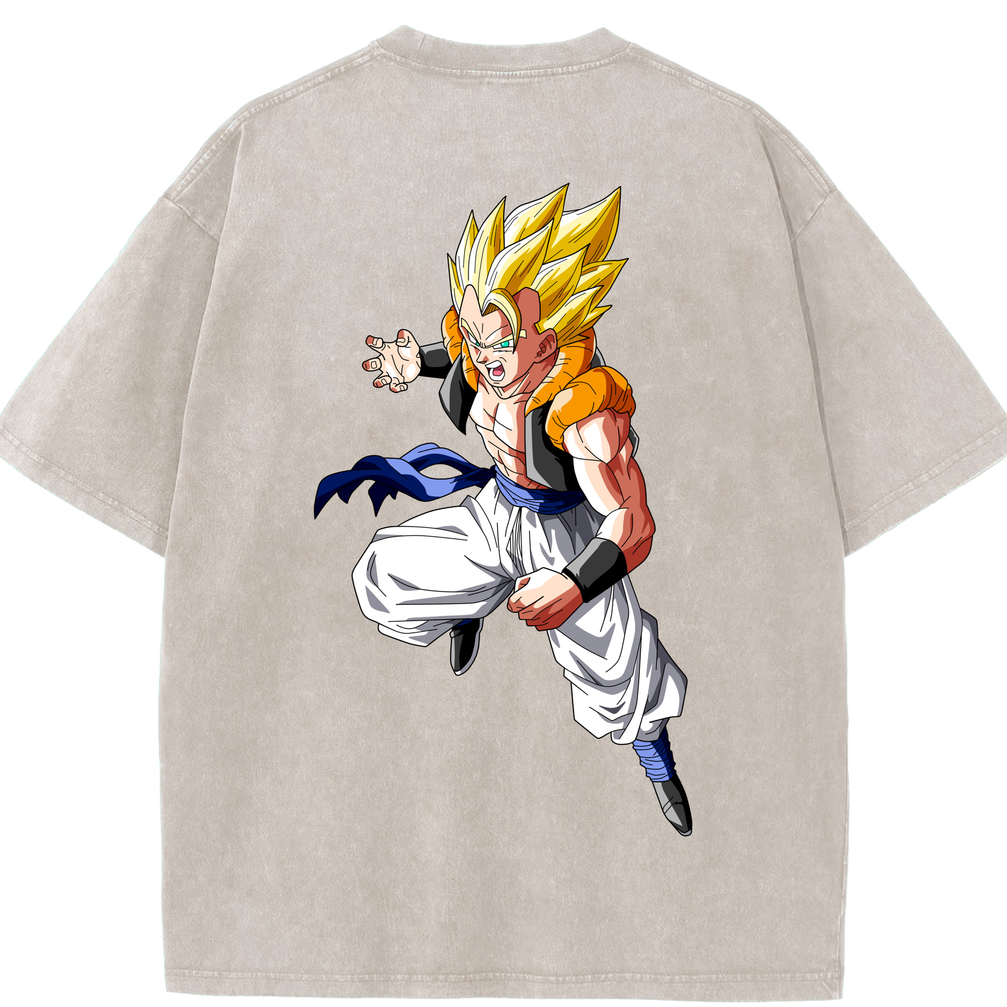 （画像用） ドラゴンボール ベジータ四世（Bejīta Yonsei）DRAGON BALL Vegeta IV 綿100% ヴィンテージ風 半袖Tシャツ（背面プリント）