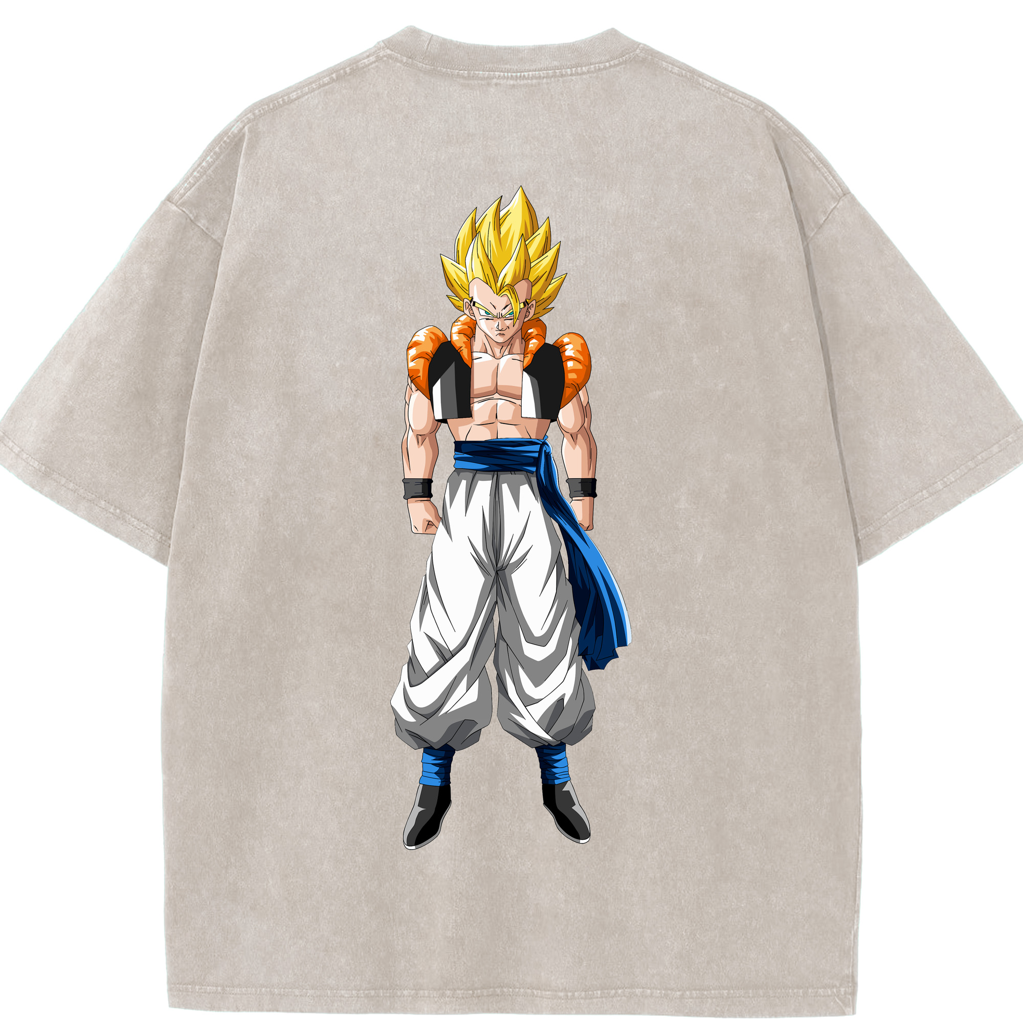 （画像用） ドラゴンボール ベジータ四世（Bejīta Yonsei）DRAGON BALL Vegeta IV 綿100% ヴィンテージ風 半袖Tシャツ（背面プリント）