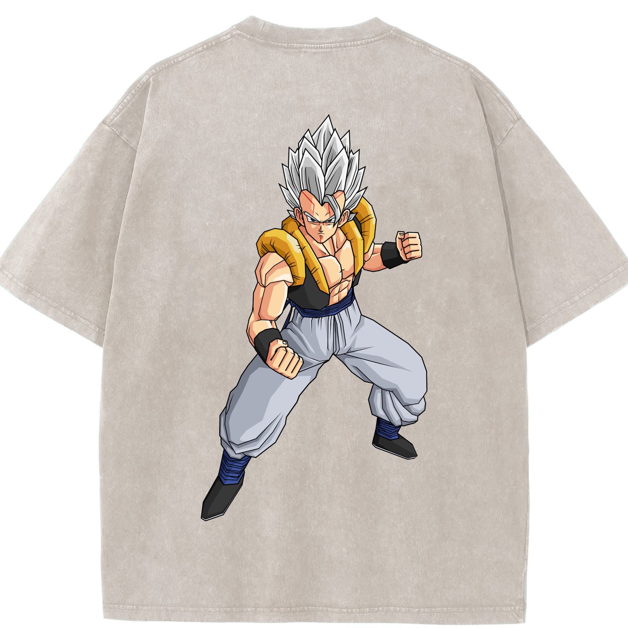 （画像用） ドラゴンボール ベジータ四世（Bejīta Yonsei）DRAGON BALL Vegeta IV 綿100% ヴィンテージ風 半袖Tシャツ（背面プリント）