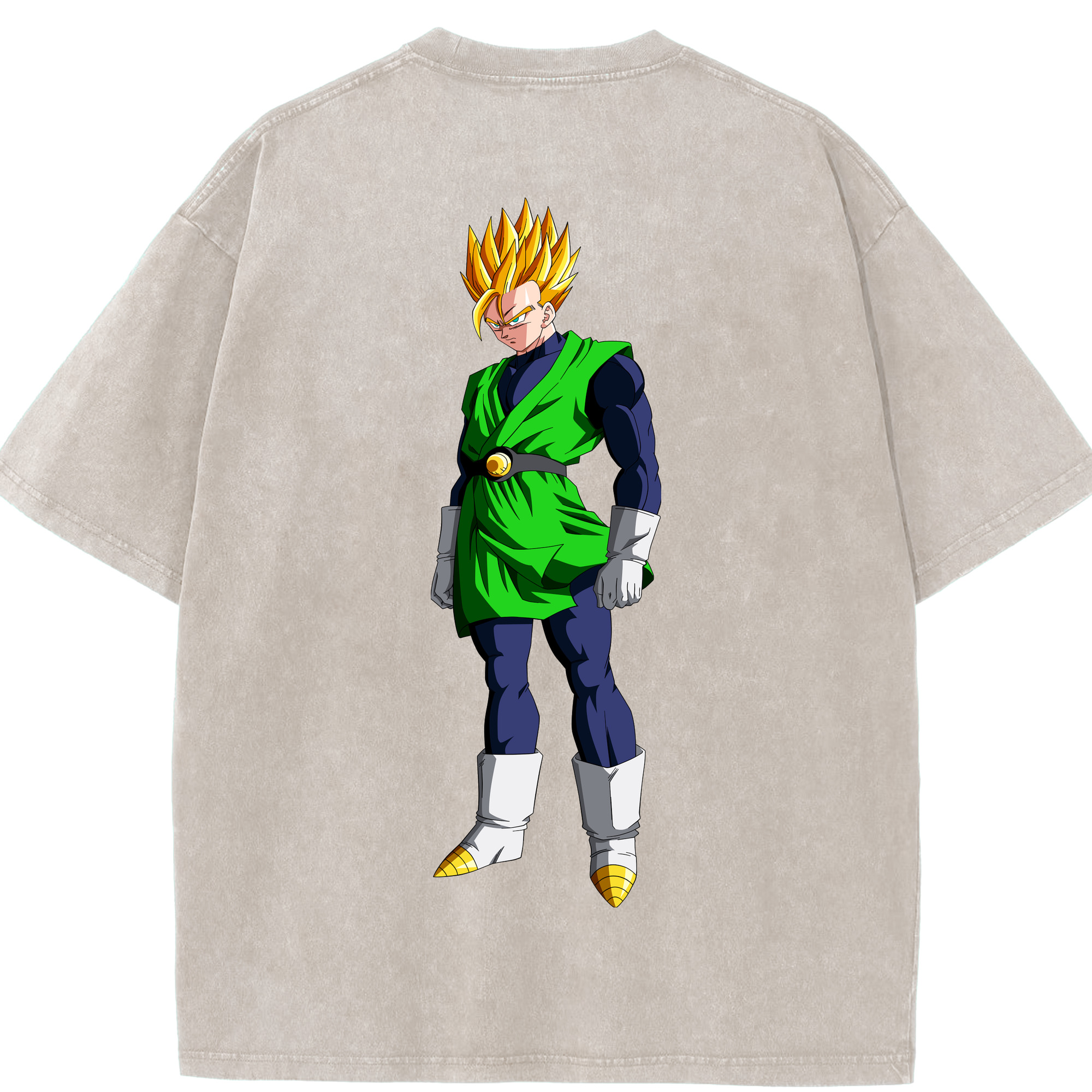 （画像用） ドラゴンボール 孫 悟飯（そんごはん）DRAGON BALL Son Gohan 綿100% ヴィンテージ風 半袖Tシャツ（背面プリント）