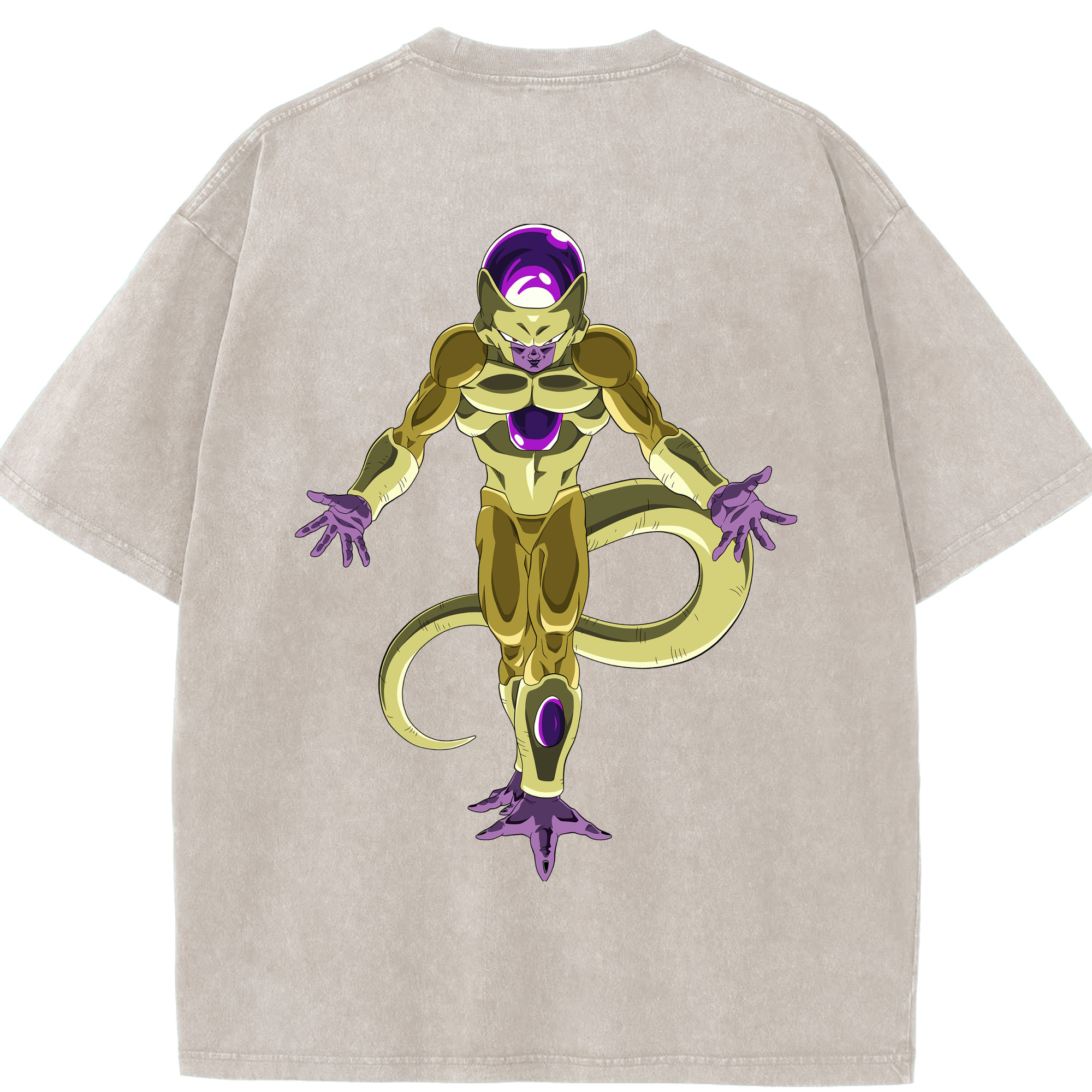 （画像用） ドラゴンボール フリーザ DRAGON BALL Frieza 綿100% ヴィンテージ風 半袖Tシャツ（背面プリント）
