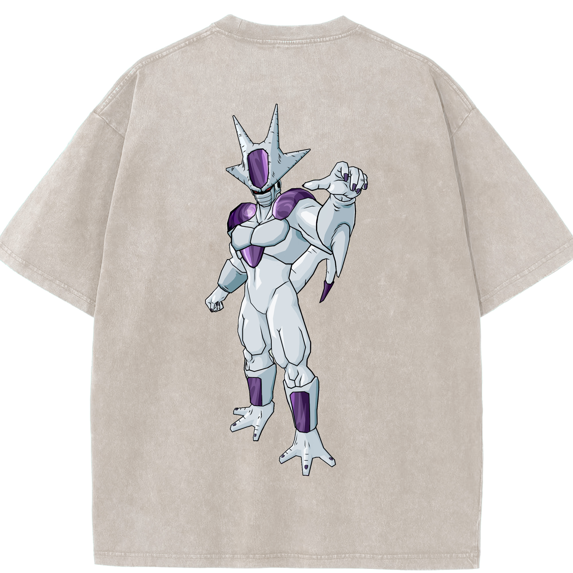 （画像用） ドラゴンボール クウラ DRAGON BALL Cooler Coora 綿100% ヴィンテージ風 半袖Tシャツ（背面プリント）