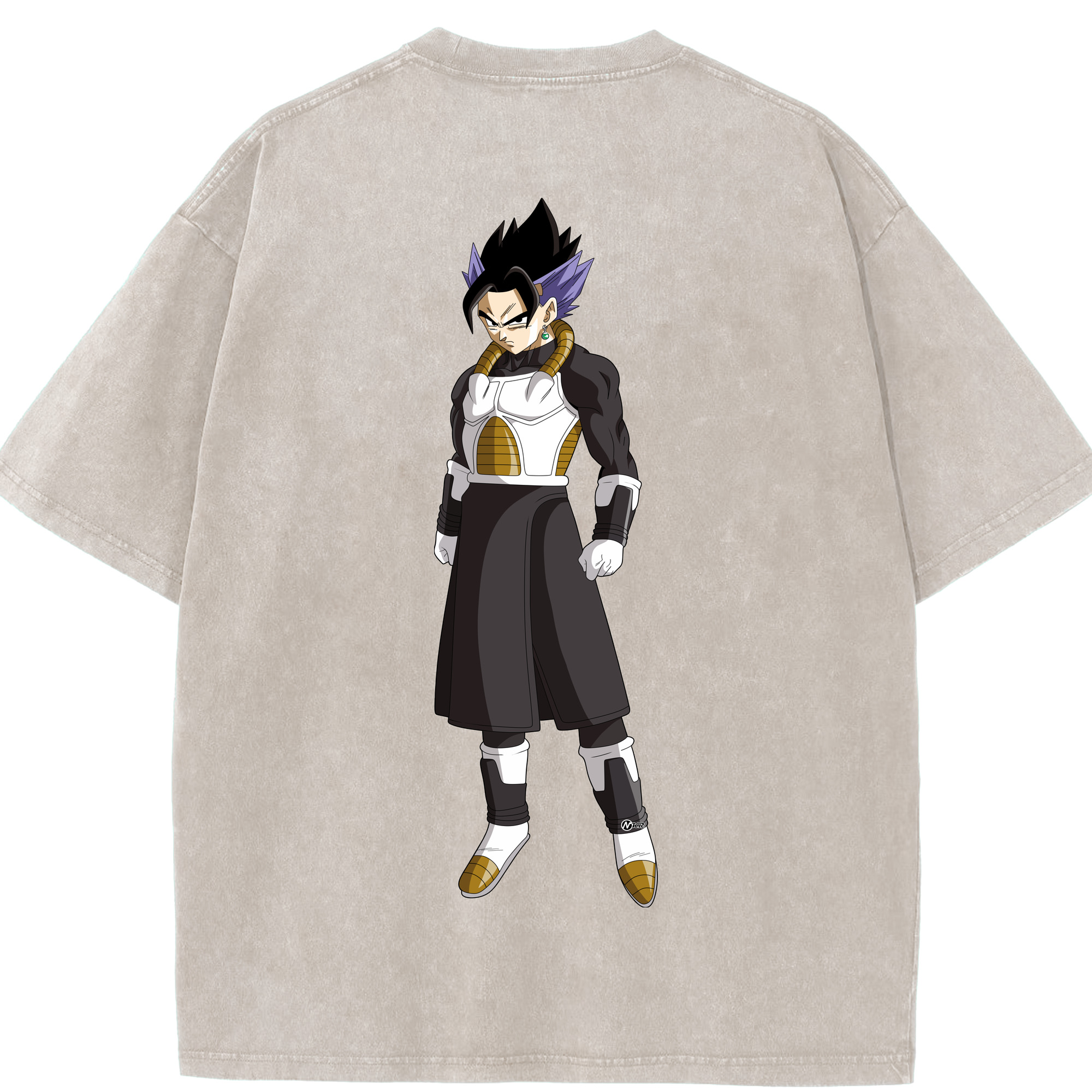 （画像用） ドラゴンボール ベジット DRAGON BALL Vegetto 綿100% ヴィンテージ風 半袖Tシャツ（背面プリント）
