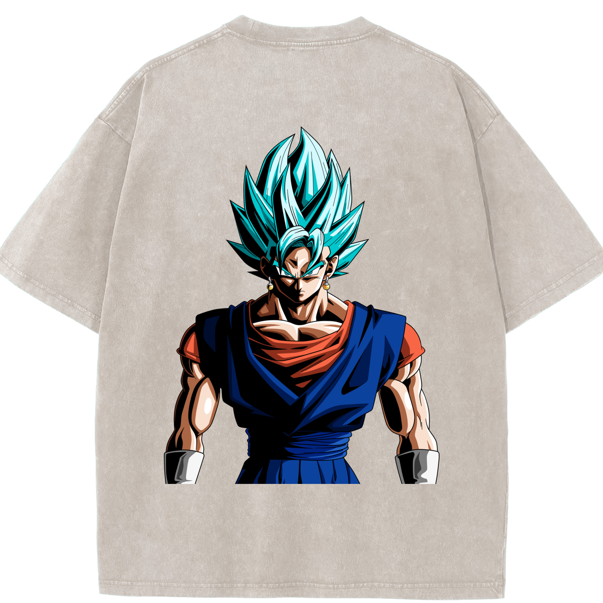 （画像用） ドラゴンボール ベジット DRAGON BALL Vegetto 綿100% ヴィンテージ風 半袖Tシャツ（背面プリント）