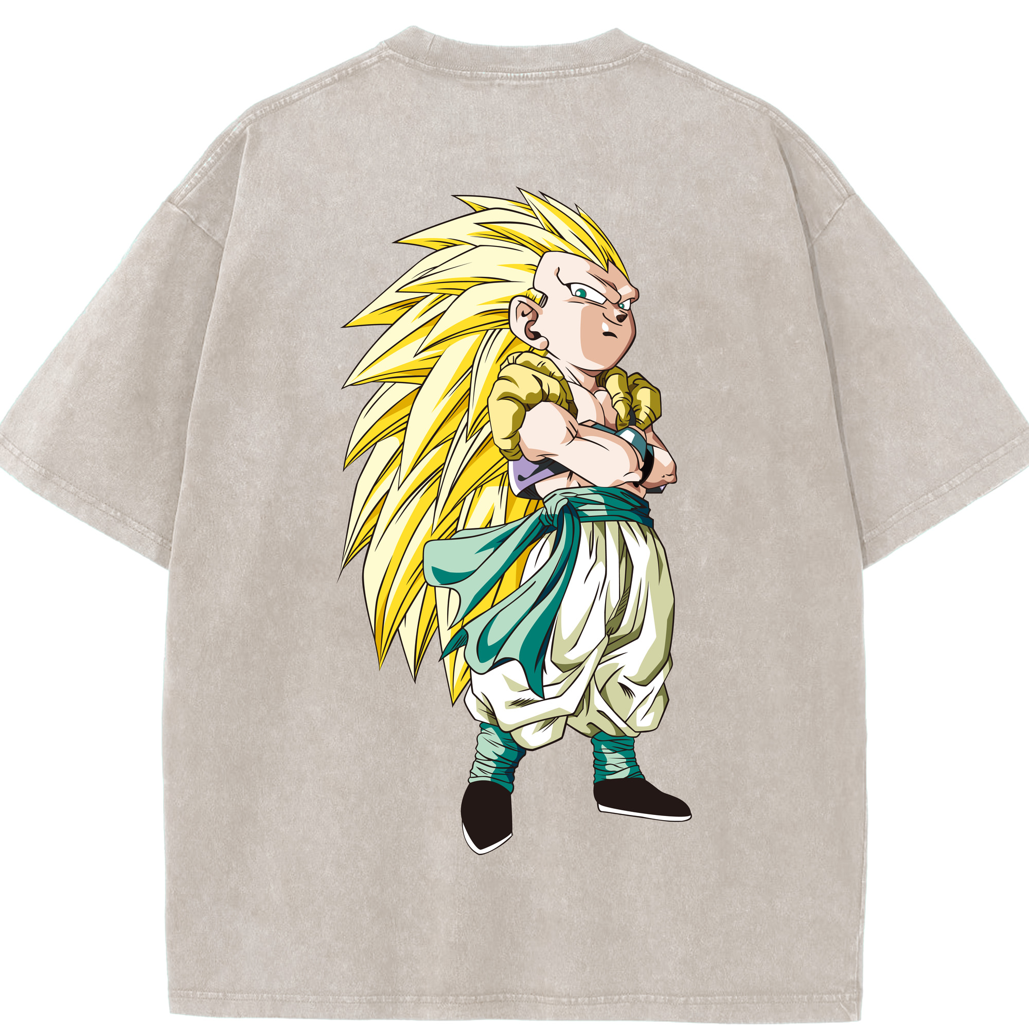 （画像用） ドラゴンボール ベジット DRAGON BALL Vegetto 綿100% ヴィンテージ風 半袖Tシャツ（背面プリント）
