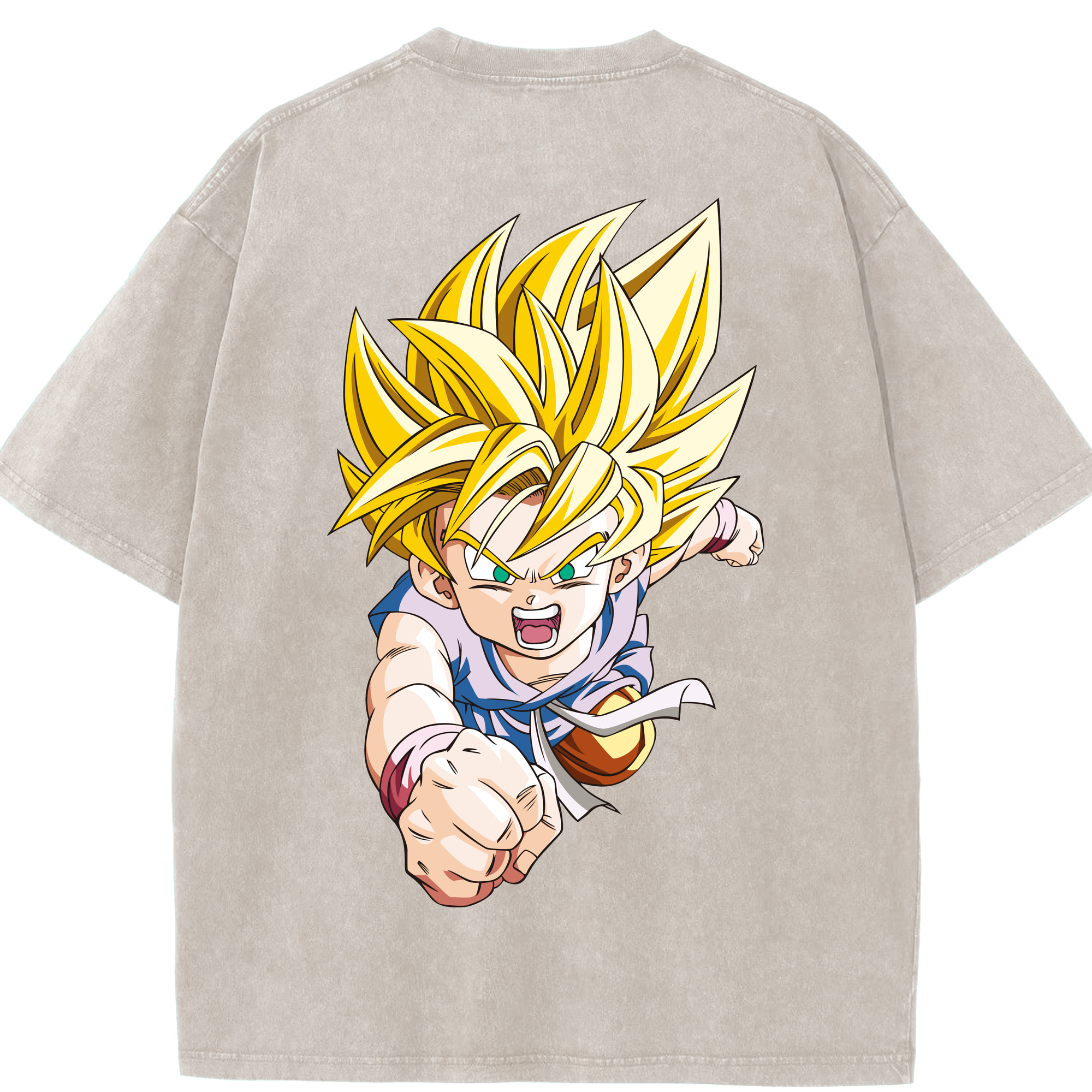 （画像用） ドラゴンボール ベジット DRAGON BALL Vegetto 綿100% ヴィンテージ風 半袖Tシャツ（背面プリント）