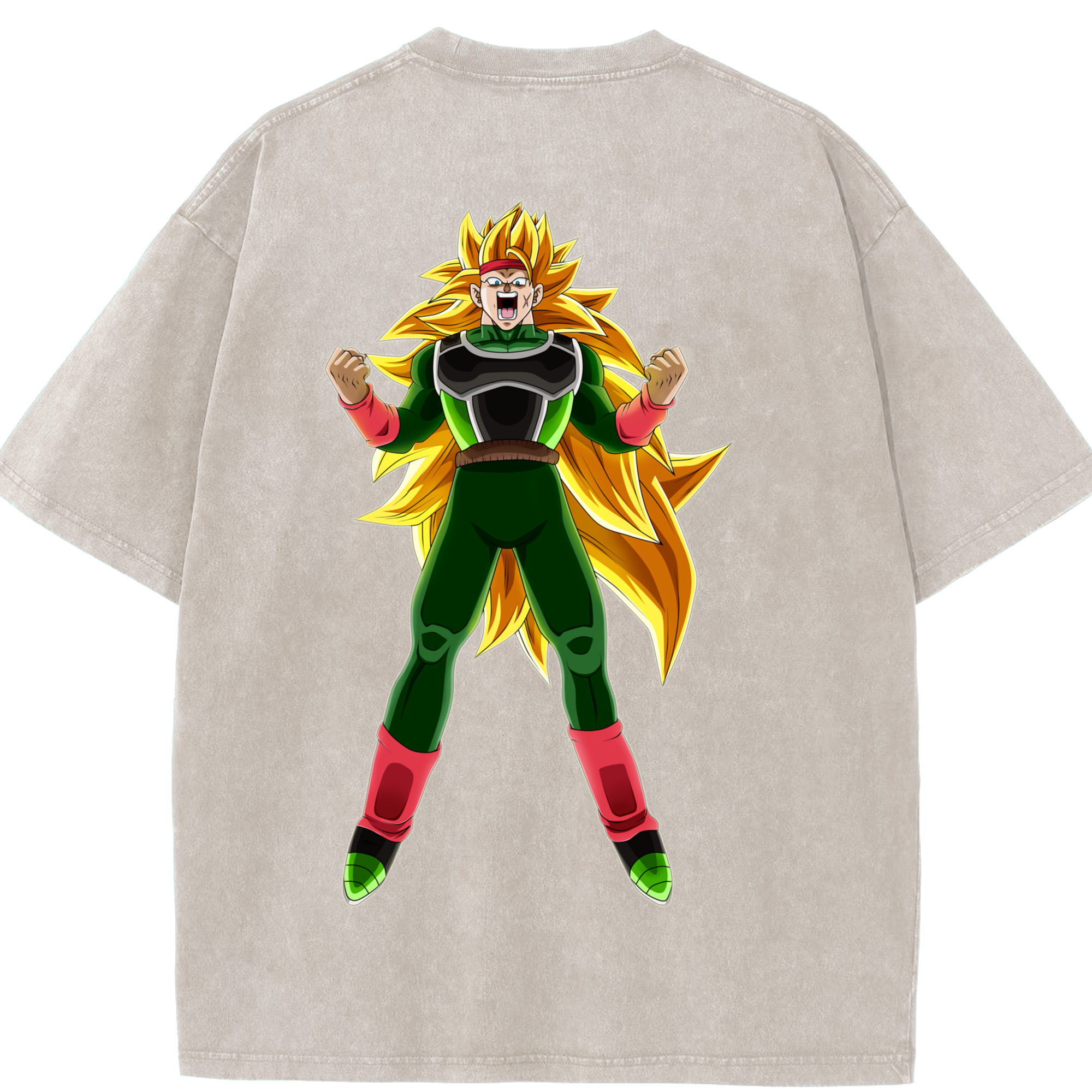 （画像用） ドラゴンボール ブロリー DRAGON BALL Broli 綿100% ヴィンテージ風 半袖Tシャツ（背面プリント）