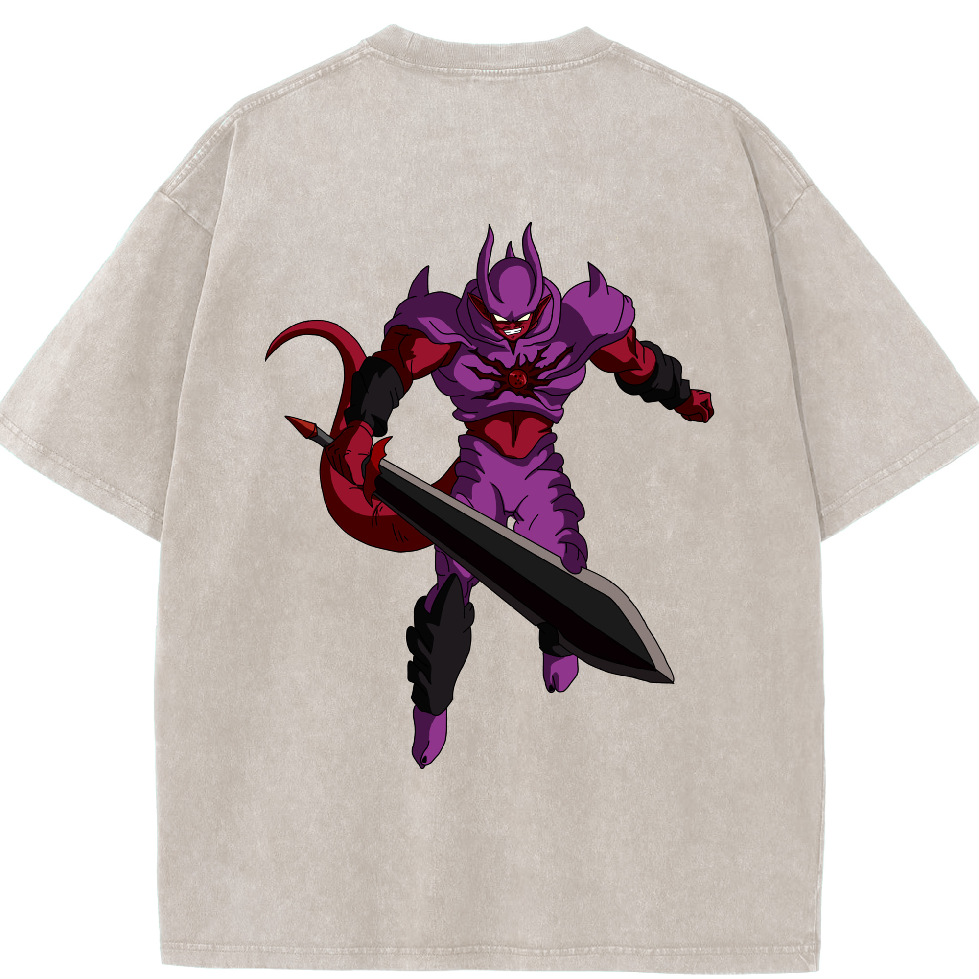 （画像用） ドラゴンボール ジャネンバ DRAGON BALL Janemba 綿100% ヴィンテージ風 半袖Tシャツ（背面プリント）