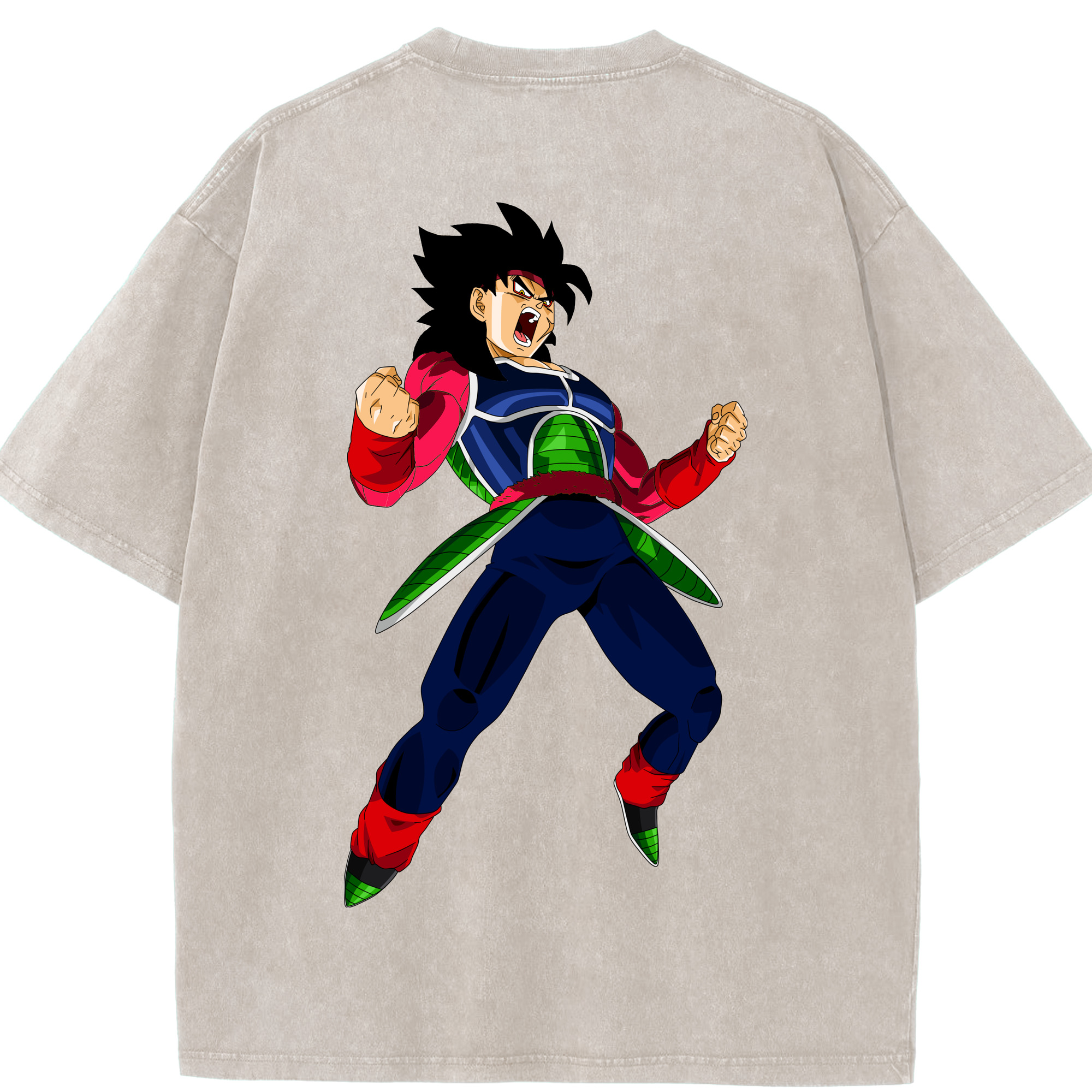 （画像用） ドラゴンボール バーダック DRAGON BALL Burdock 綿100% ヴィンテージ風 半袖Tシャツ（背面プリント）