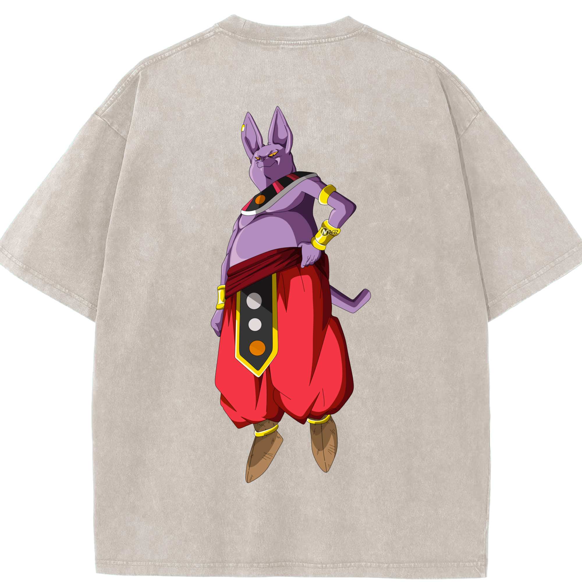 （画像用） ドラゴンボール シャンパ DRAGON BALL Champa 綿100% ヴィンテージ風 半袖Tシャツ（背面プリント）