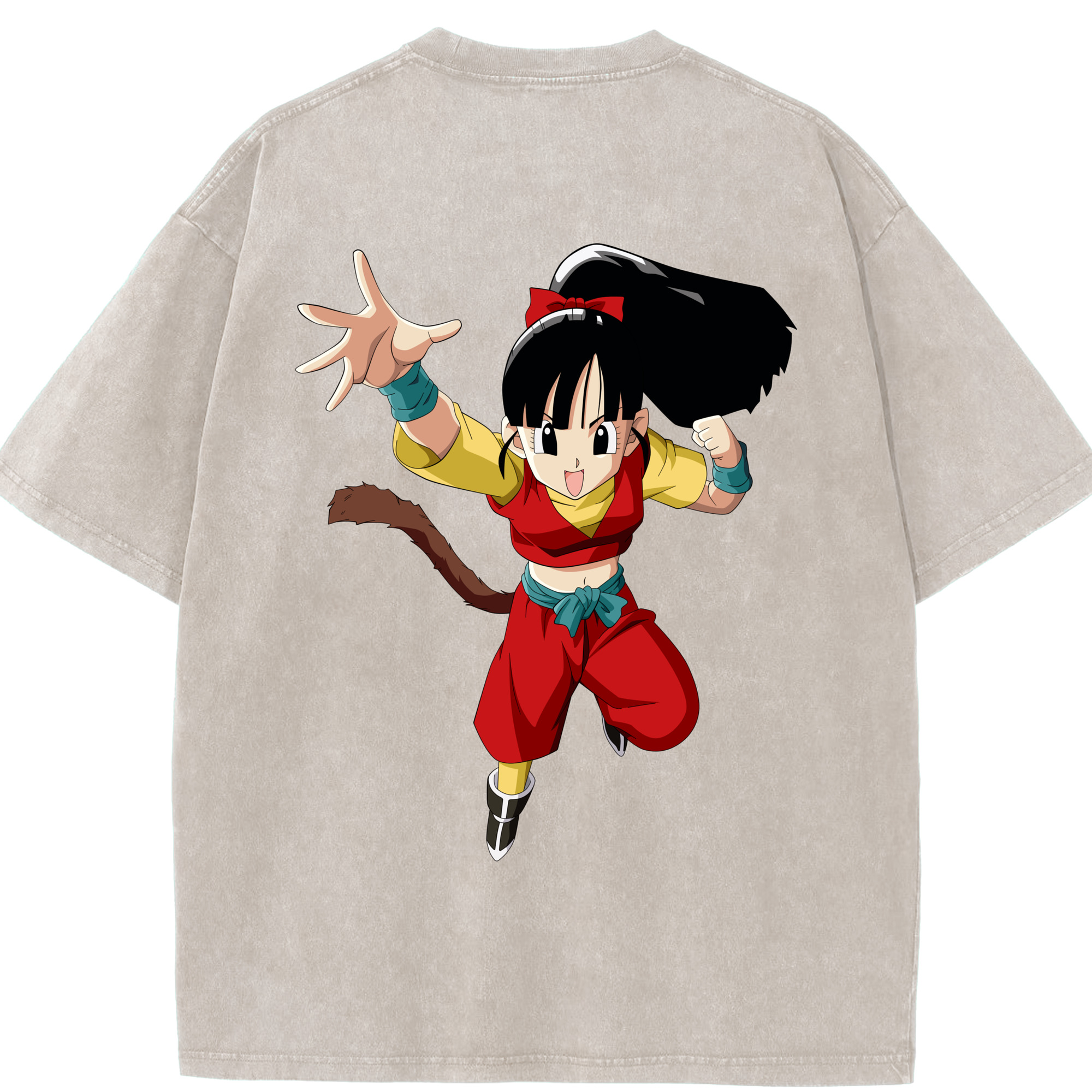 （画像用） ドラゴンボール パン DRAGON BALL Pan 綿100% ヴィンテージ風 半袖Tシャツ（背面プリント）