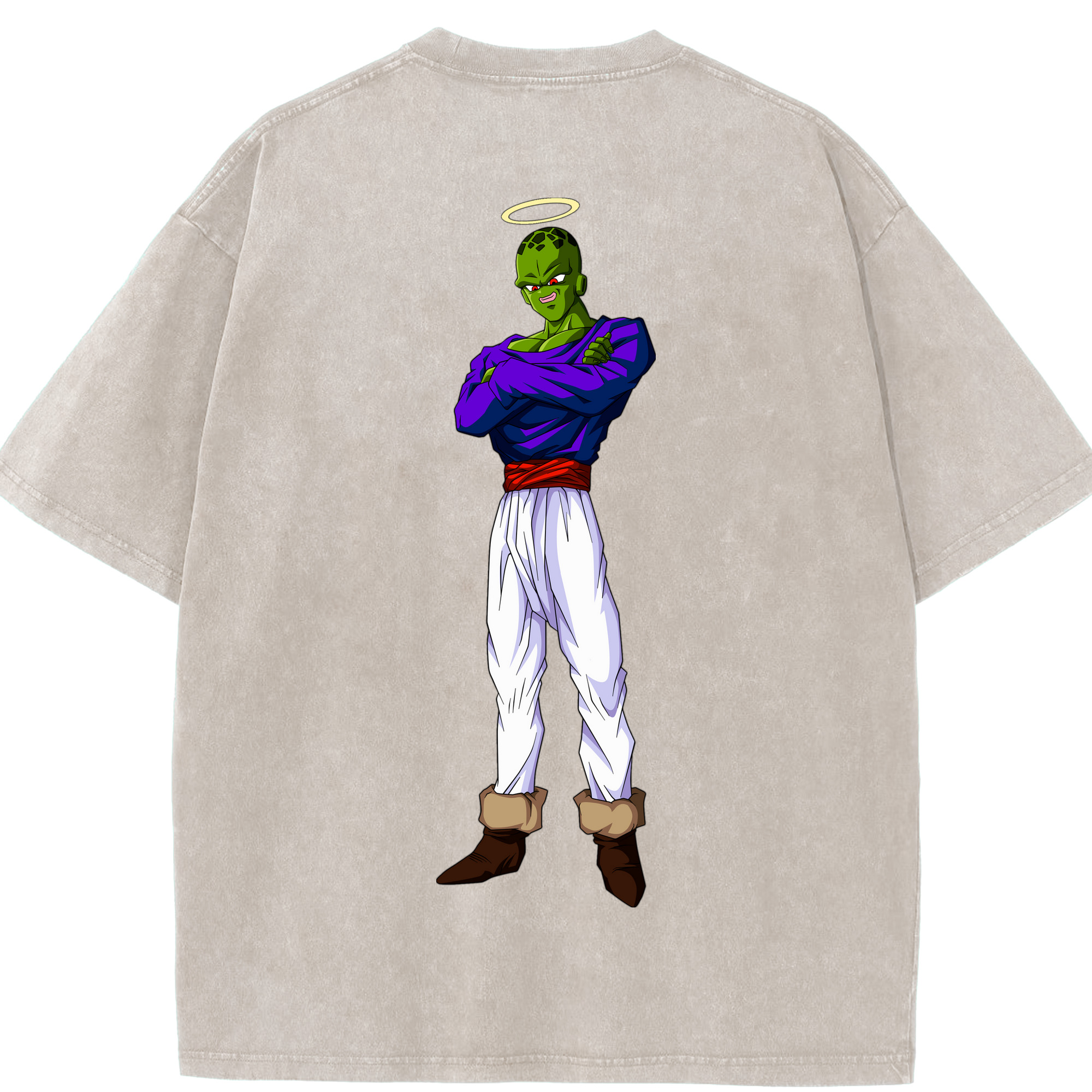 （画像用） ドラゴンボール パイクーハン DRAGON BALL Pikkon 綿100% ヴィンテージ風 半袖Tシャツ（背面プリント）