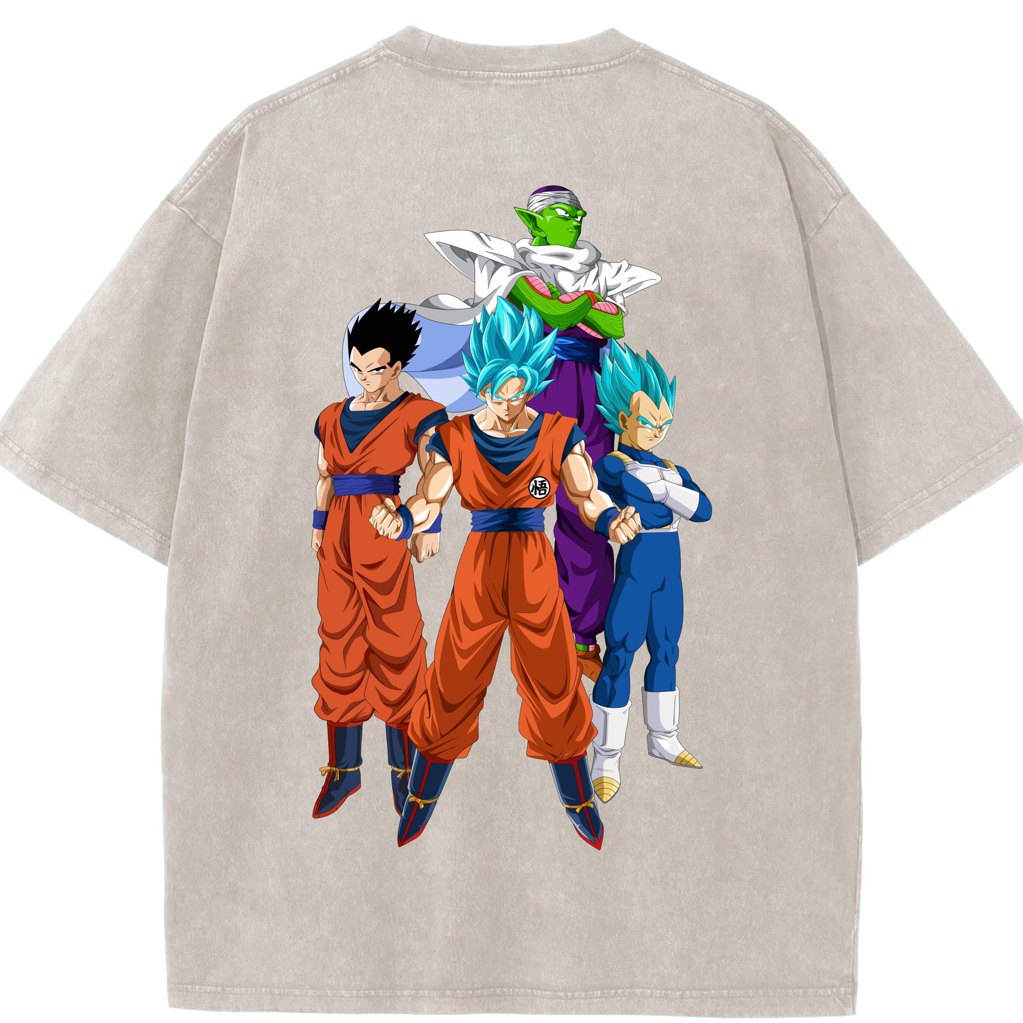 （画像用） ドラゴンボール DRAGON BALL 綿100% ヴィンテージ風 半袖Tシャツ（背面プリント）