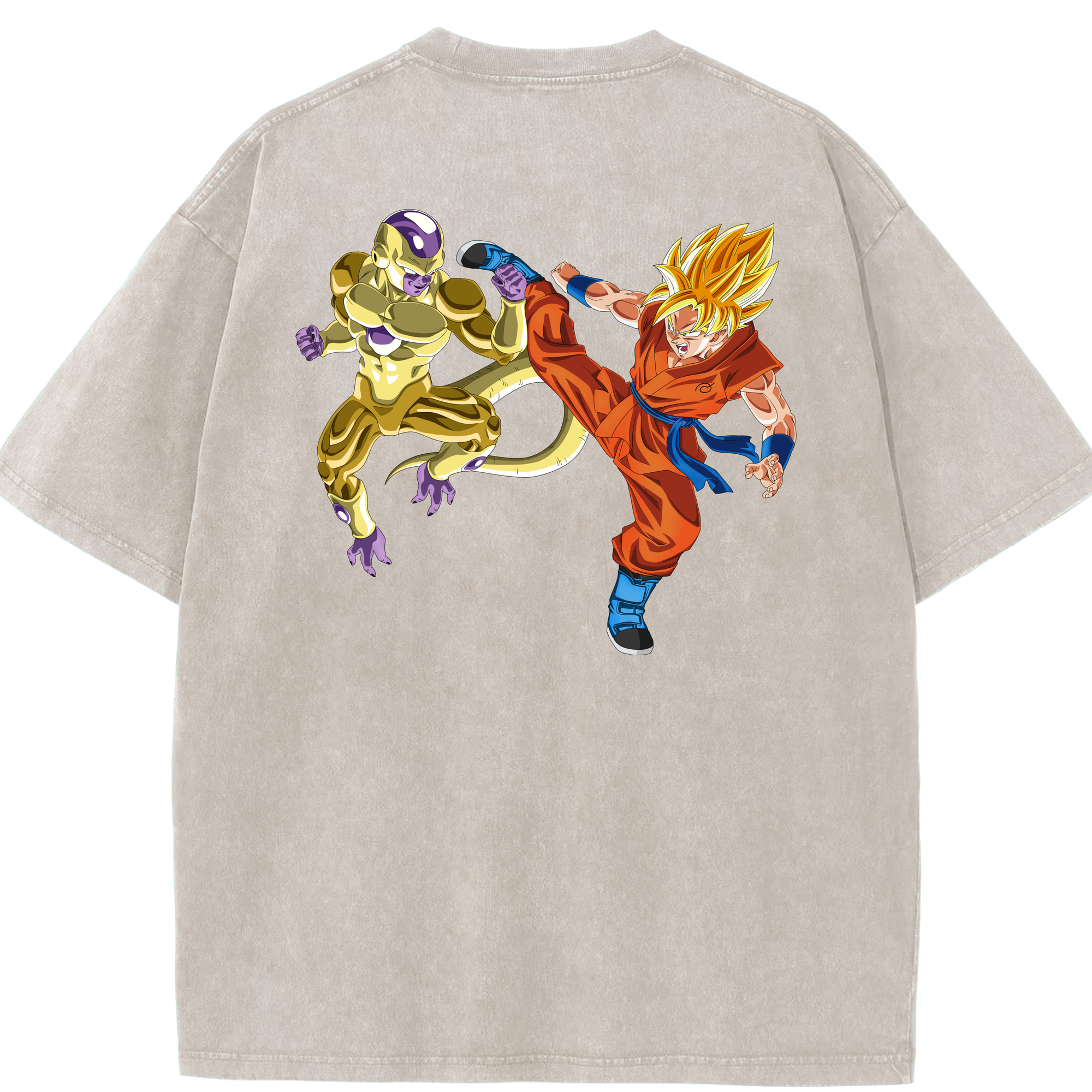 （画像用） ドラゴンボール DRAGON BALL 綿100% ヴィンテージ風 半袖Tシャツ（背面プリント）