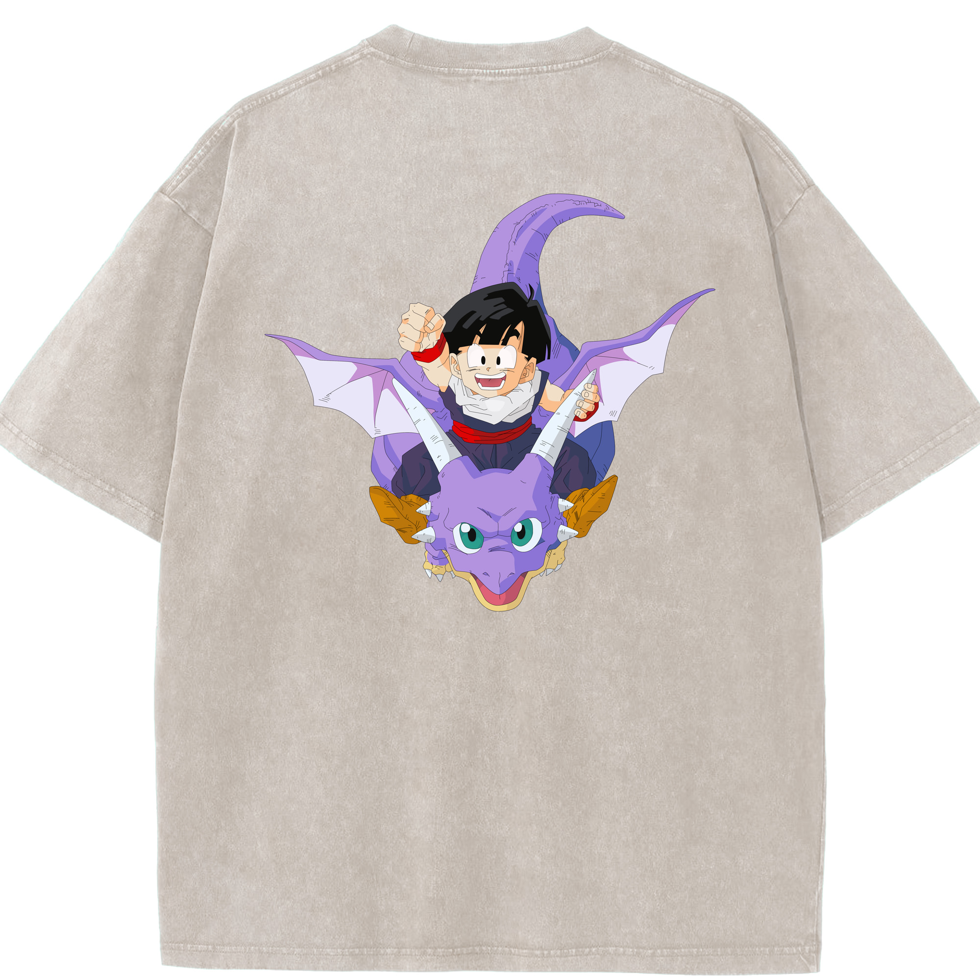 （画像用） ドラゴンボール DRAGON BALL 綿100% ヴィンテージ風 半袖Tシャツ（背面プリント）