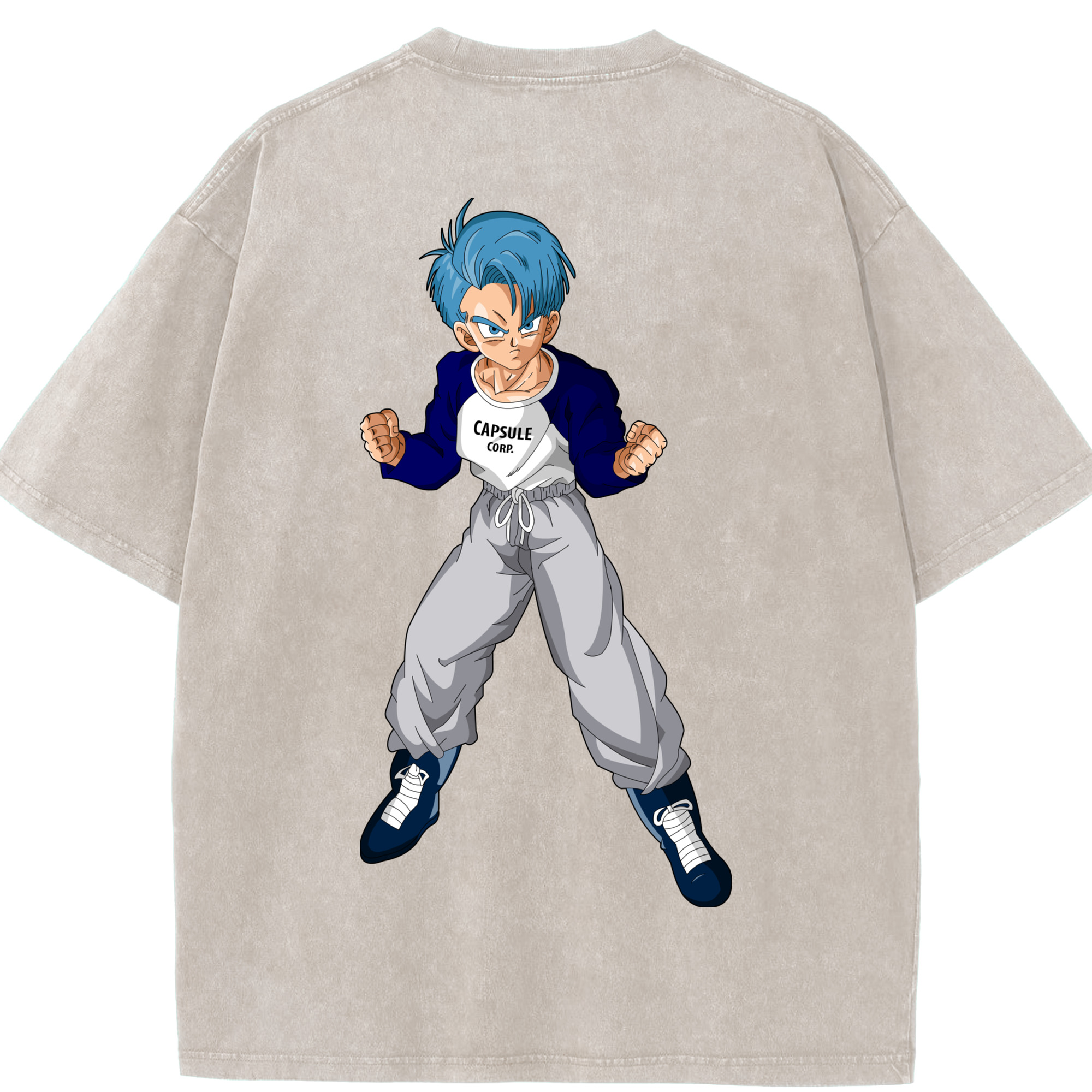 （画像用） ドラゴンボール DRAGON BALL 綿100% ヴィンテージ風 半袖Tシャツ（背面プリント）