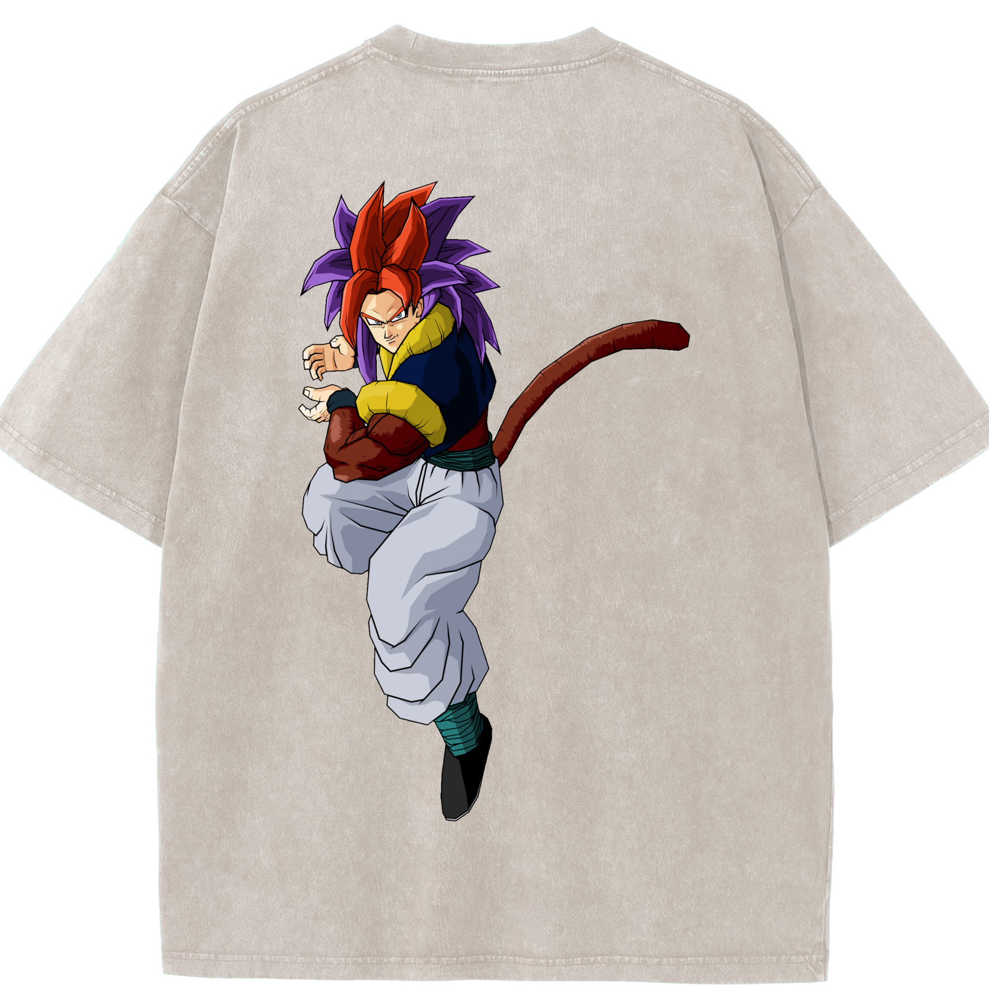 （画像用） ドラゴンボール DRAGON BALL 綿100% ヴィンテージ風 半袖Tシャツ（背面プリント）