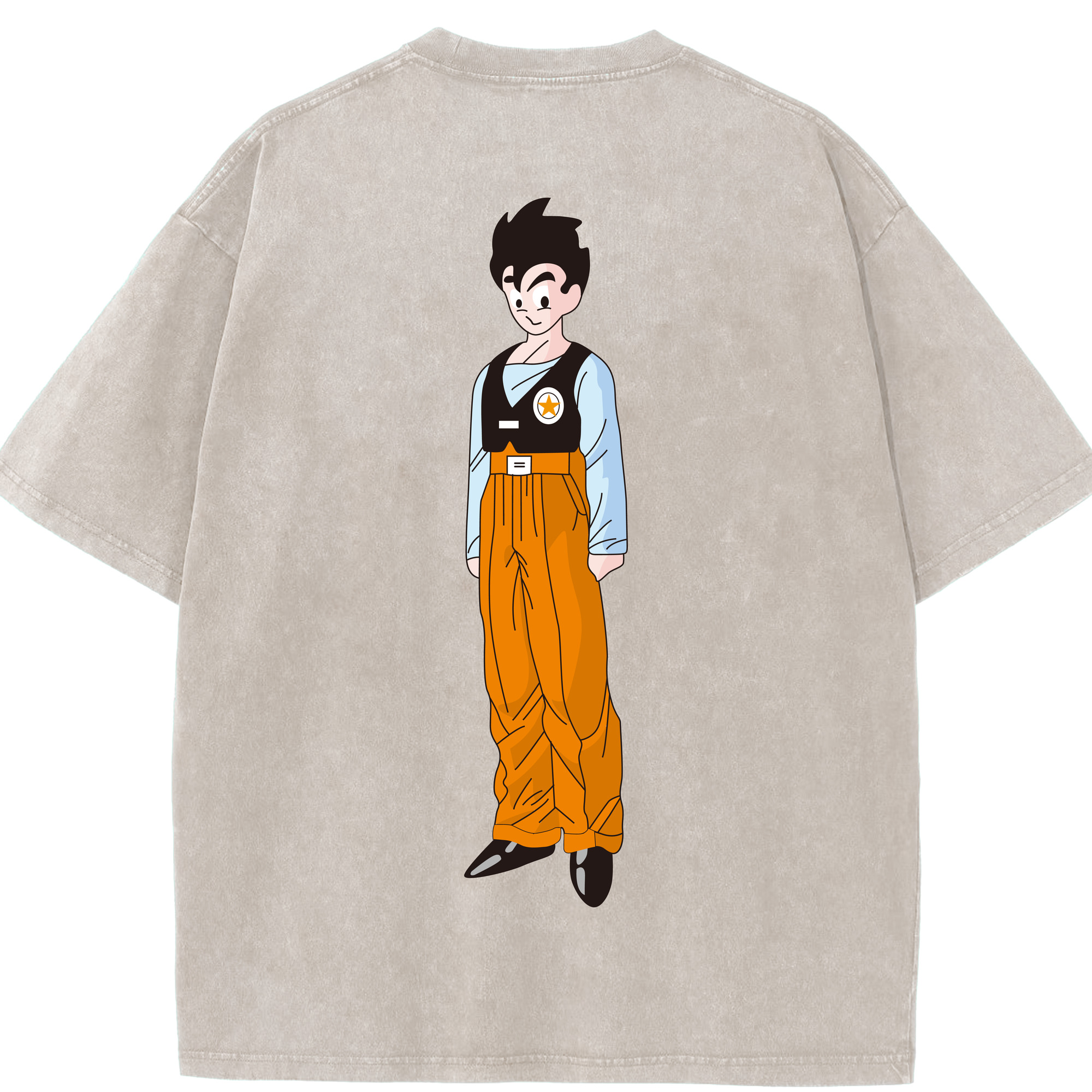 （画像用） ドラゴンボール DRAGON BALL 綿100% ヴィンテージ風 半袖Tシャツ（背面プリント）
