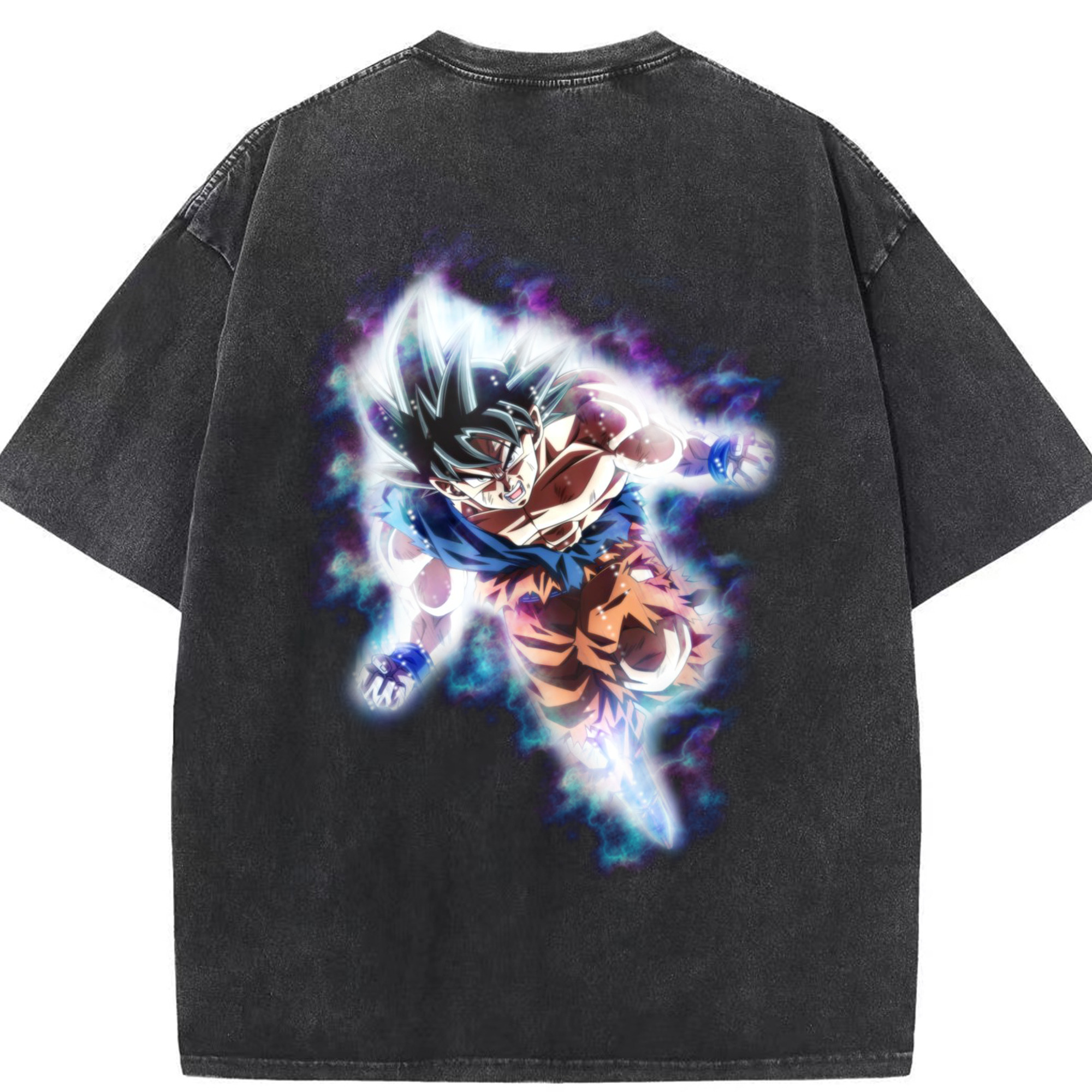（画像用） ドラゴンボール 孫悟空（そん ごくう）Son Goku カカロット DRAGON BALL Kakarotto 綿100% ヴィンテージ風 半袖Tシャツ（背面プリント）