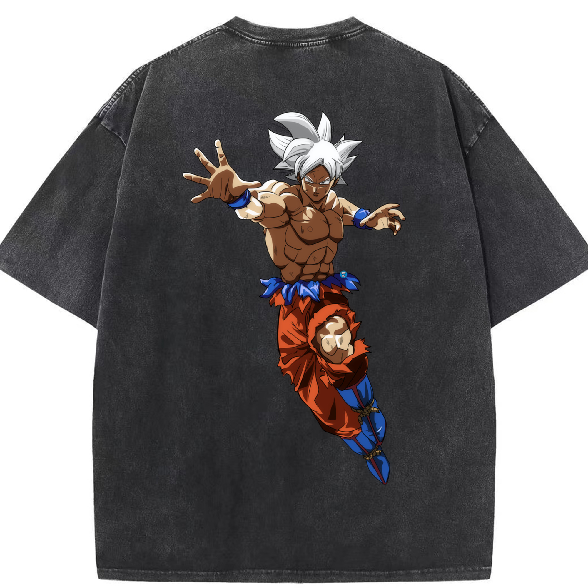 （画像用） ドラゴンボール 孫悟空（そん ごくう）Son Goku カカロット DRAGON BALL Kakarotto 綿100% ヴィンテージ風 半袖Tシャツ（背面プリント）