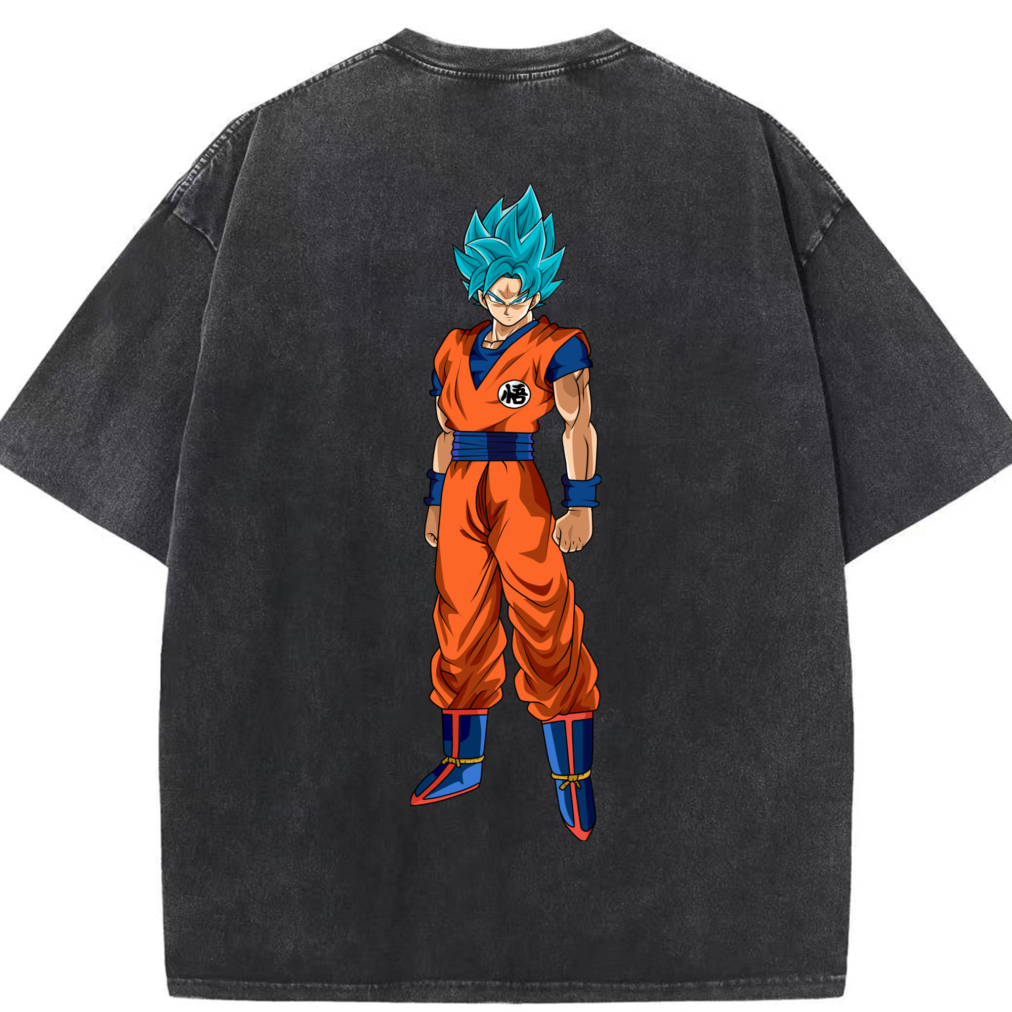 （画像用） ドラゴンボール 孫悟空（そん ごくう）Son Goku カカロット DRAGON BALL Kakarotto 綿100% ヴィンテージ風 半袖Tシャツ（背面プリント）