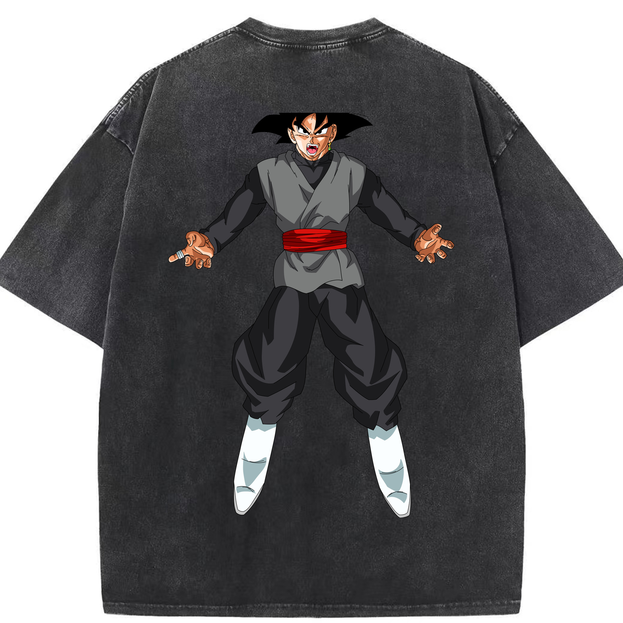 （画像用） ドラゴンボール ベジータ四世（Bejīta Yonsei）DRAGON BALL Vegeta IV 綿100% ヴィンテージ風 半袖Tシャツ（背面プリント）